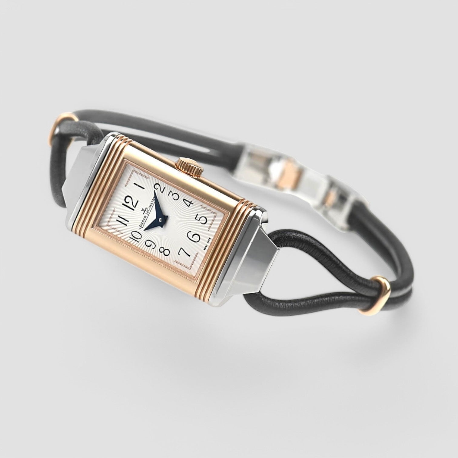 Reverso One Cordonnet Watch Ladies Steel and 18k Rose Gold Watch