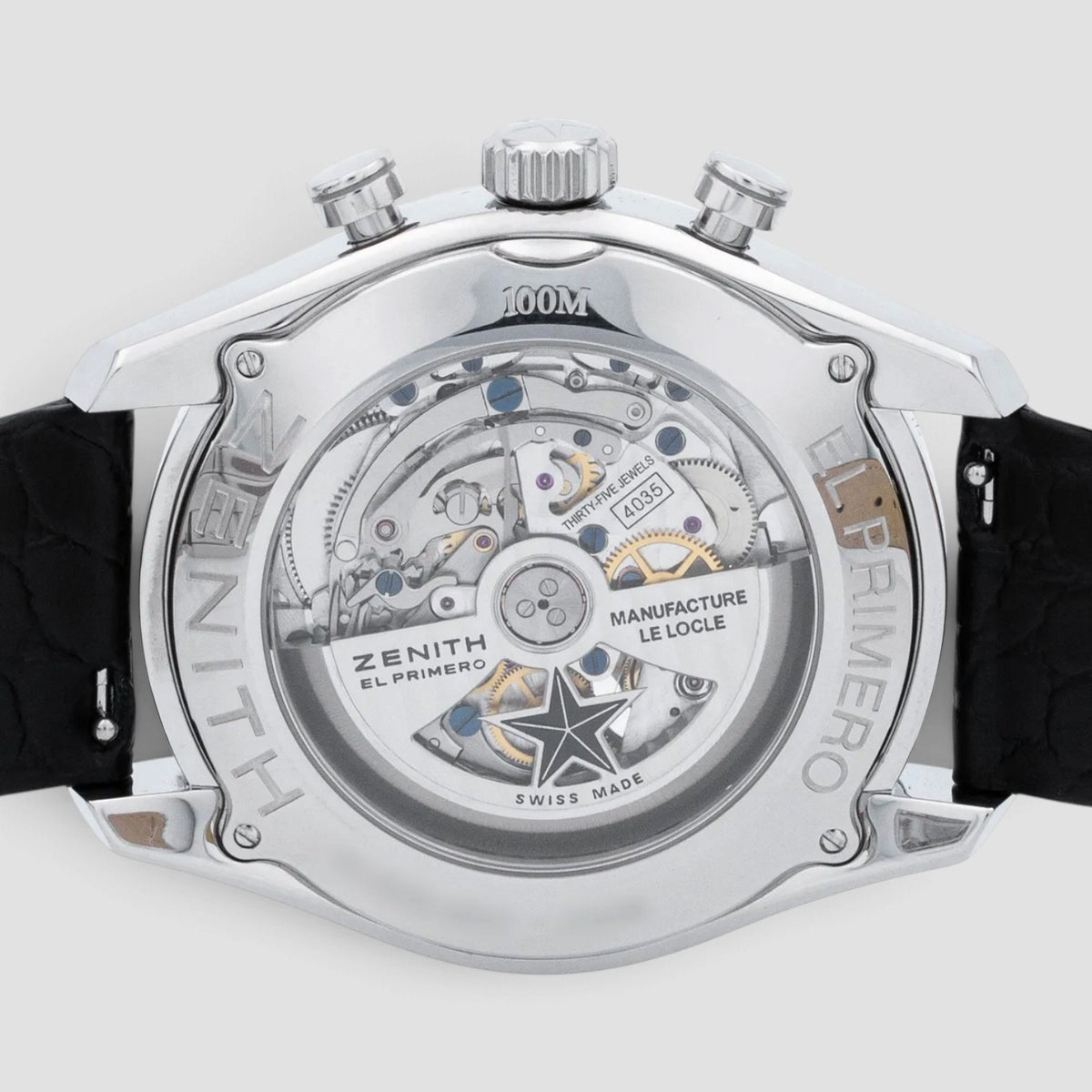 El Primero Chronograph Tourbillon Stainless Steel Black Dial