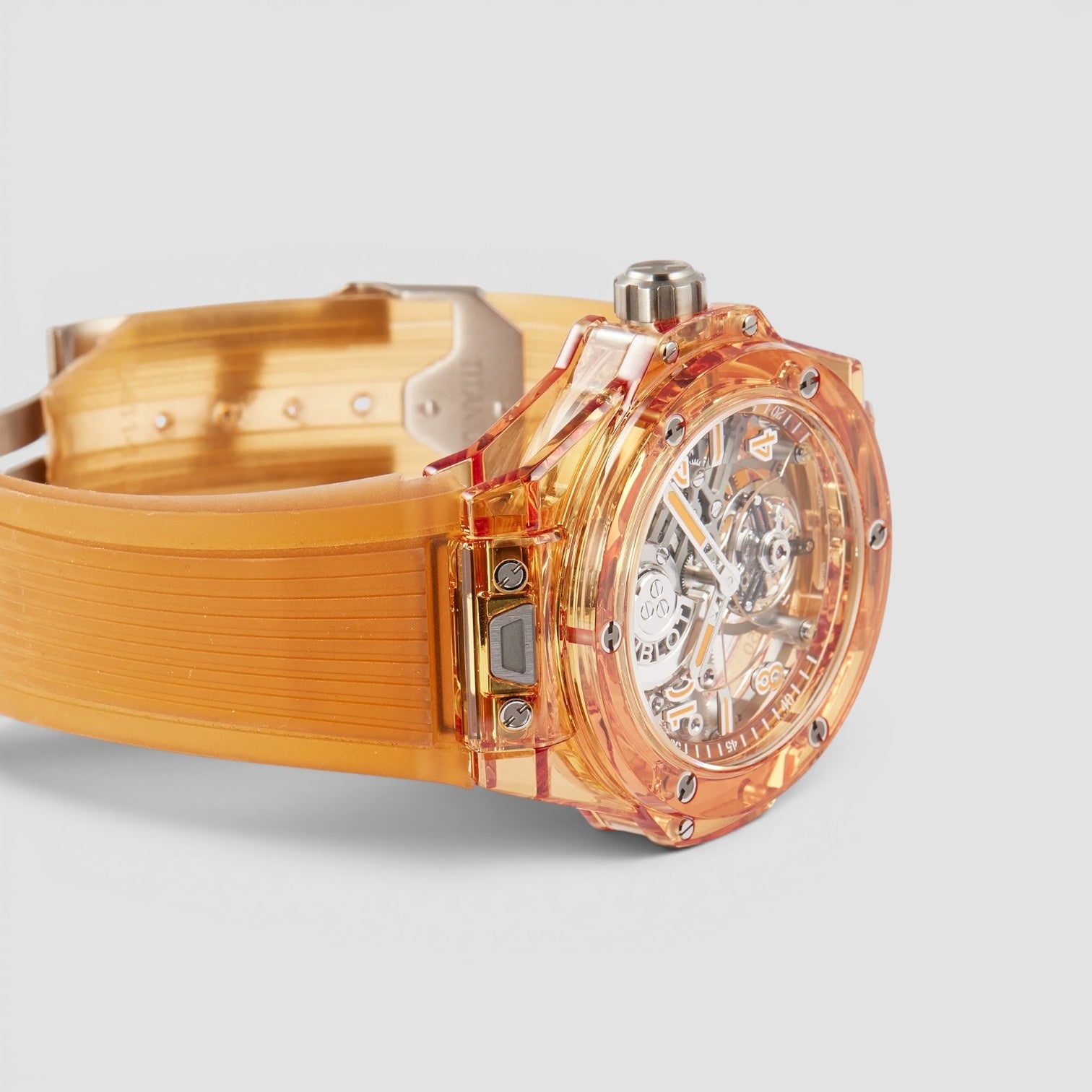Big Bang Tourbillon Automatic Orange Sapphire 45mm Skeleton Dial