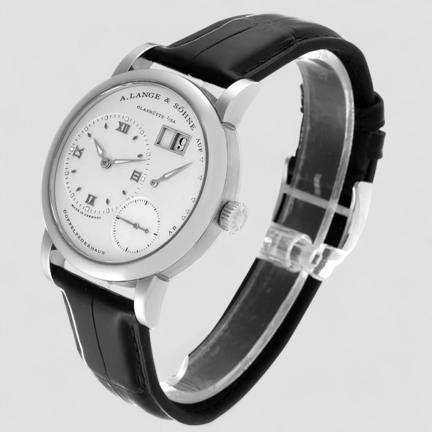 Lange 1 White Gold Silver Dial Mens Watch