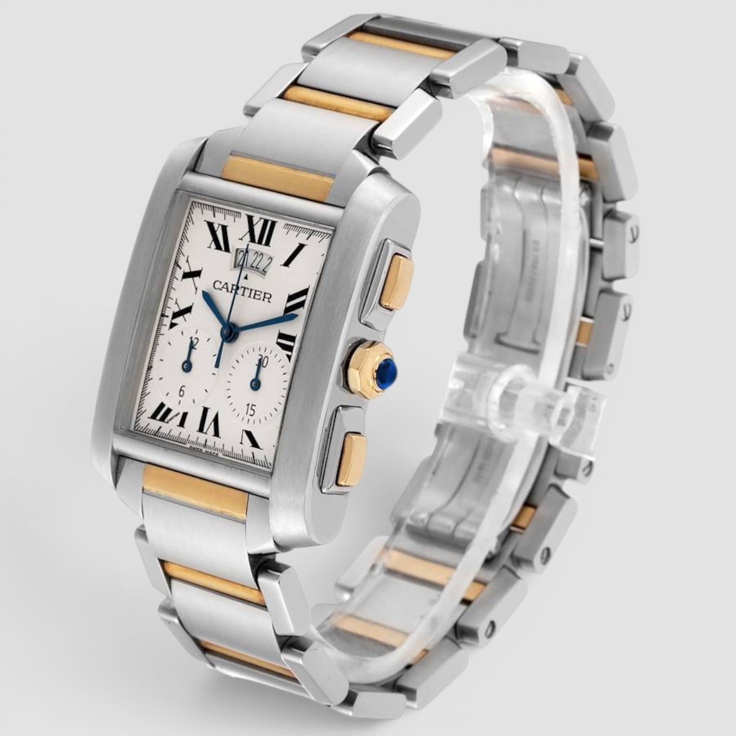 Tank Francaise Steel Yellow Gold Chronograph Mens Watch