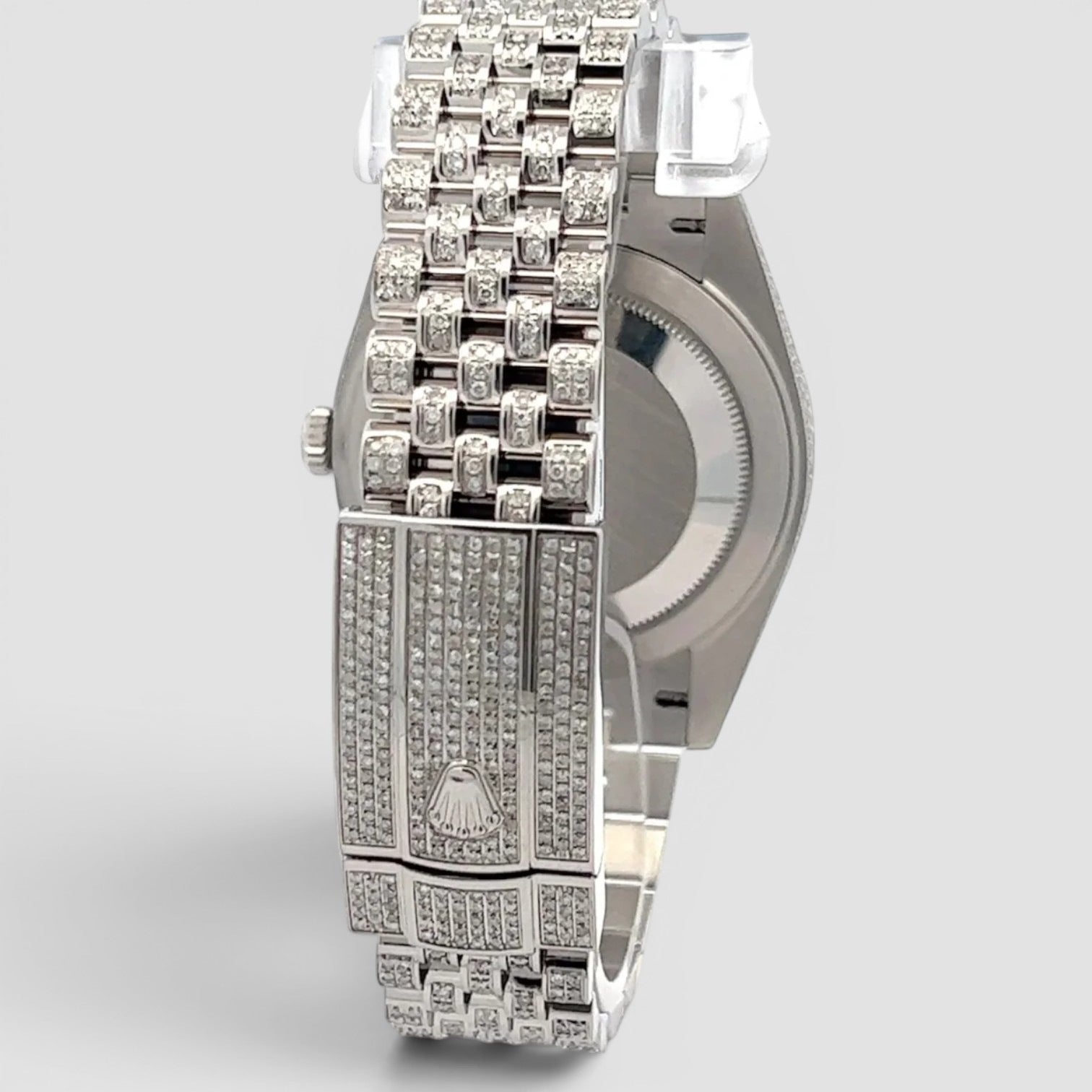 DATEJUST 41 FULL ICED OUT – EMERALD BEZEL - GREEN ARABIC DIAL