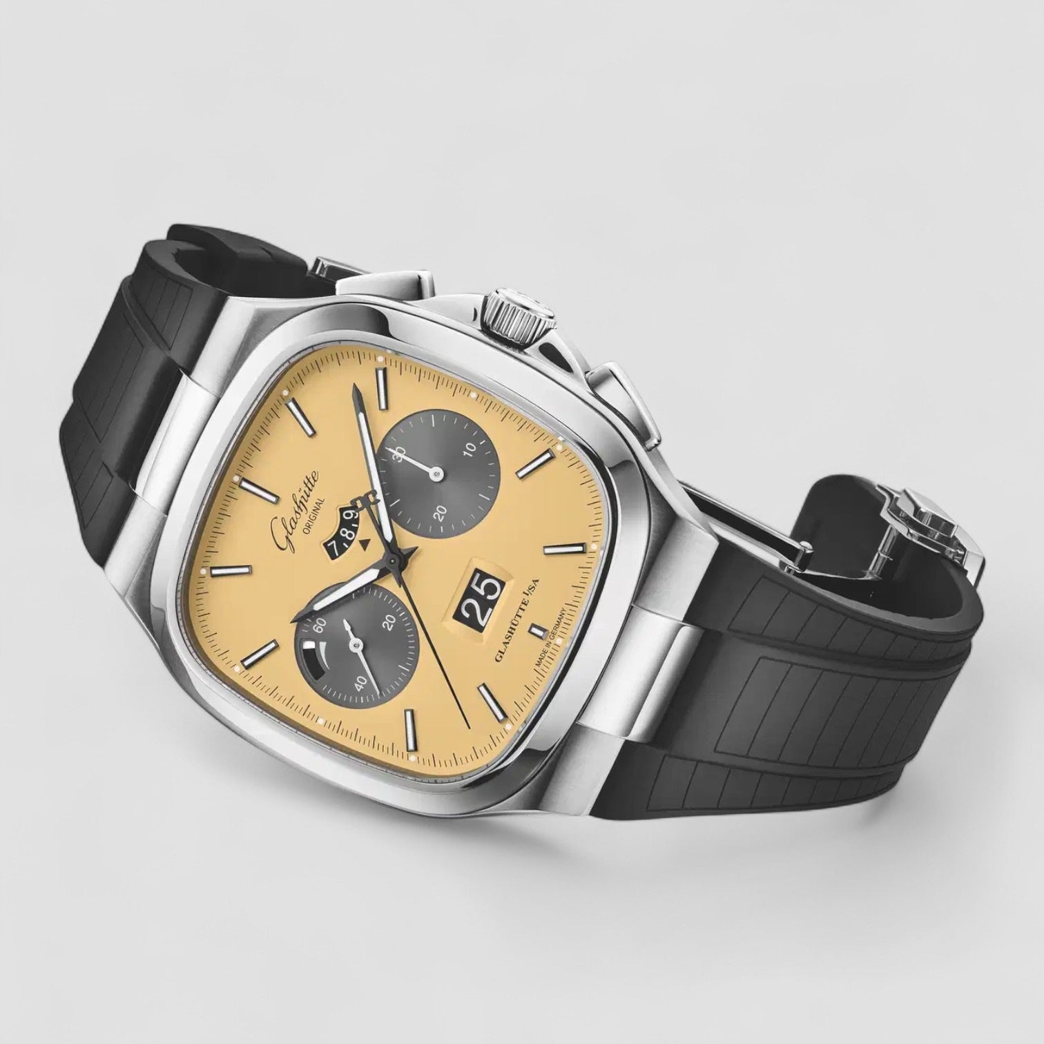Seventies Chronograph Panorama Date “Golden Bay” Automatic Winding