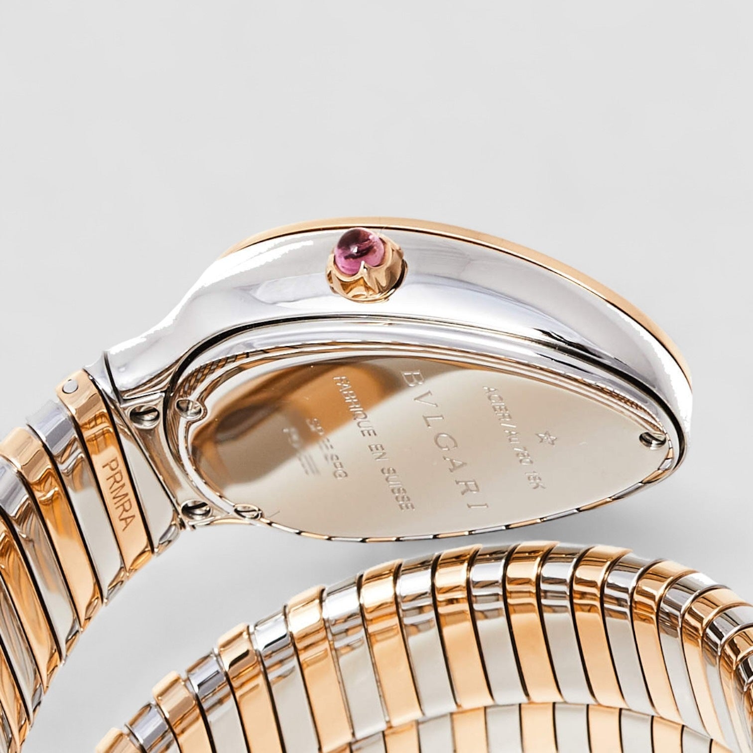 Serpenti Tubogas Silver Opaline Dial Quartz Ladies Watch