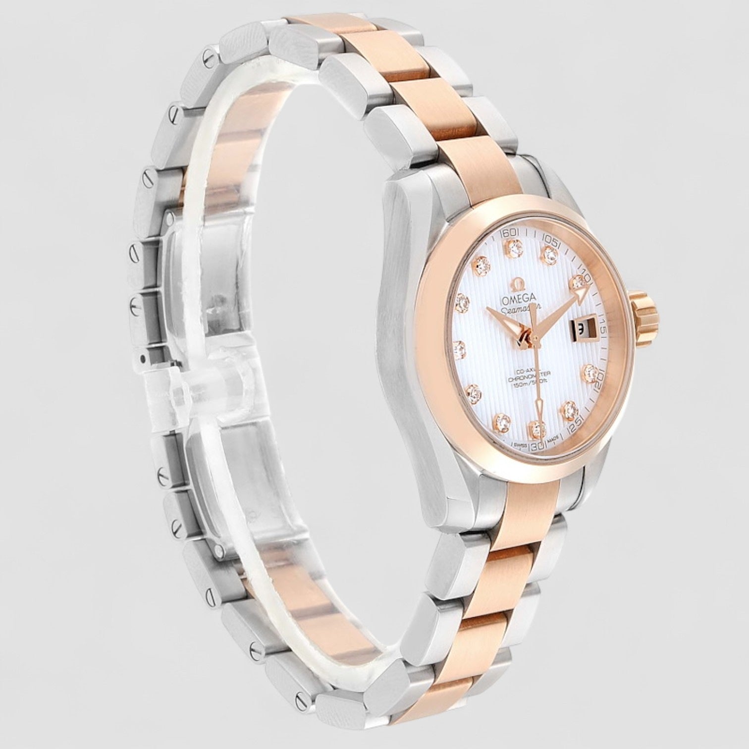 Aqua Terra Mother of Pearl Diamond Dial Men's Watch