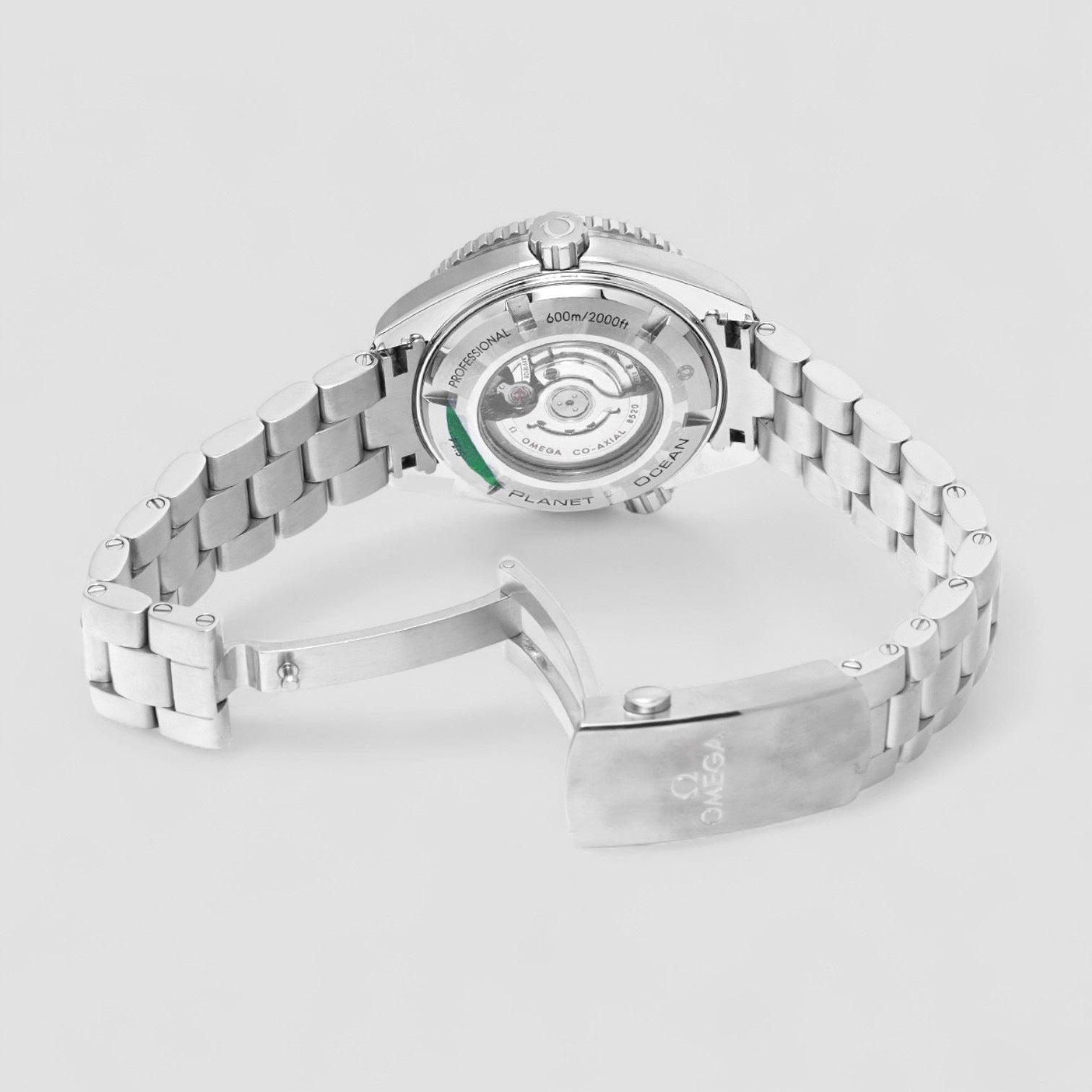 Seamaster Planet Ocean Automatic Diamond White Dial Stainless Steel Ladies 37.5mm Watch 23