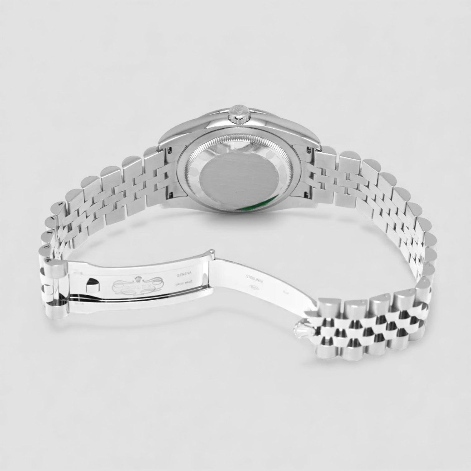 Datejust Black Dial Diamond Steel Mens Watch