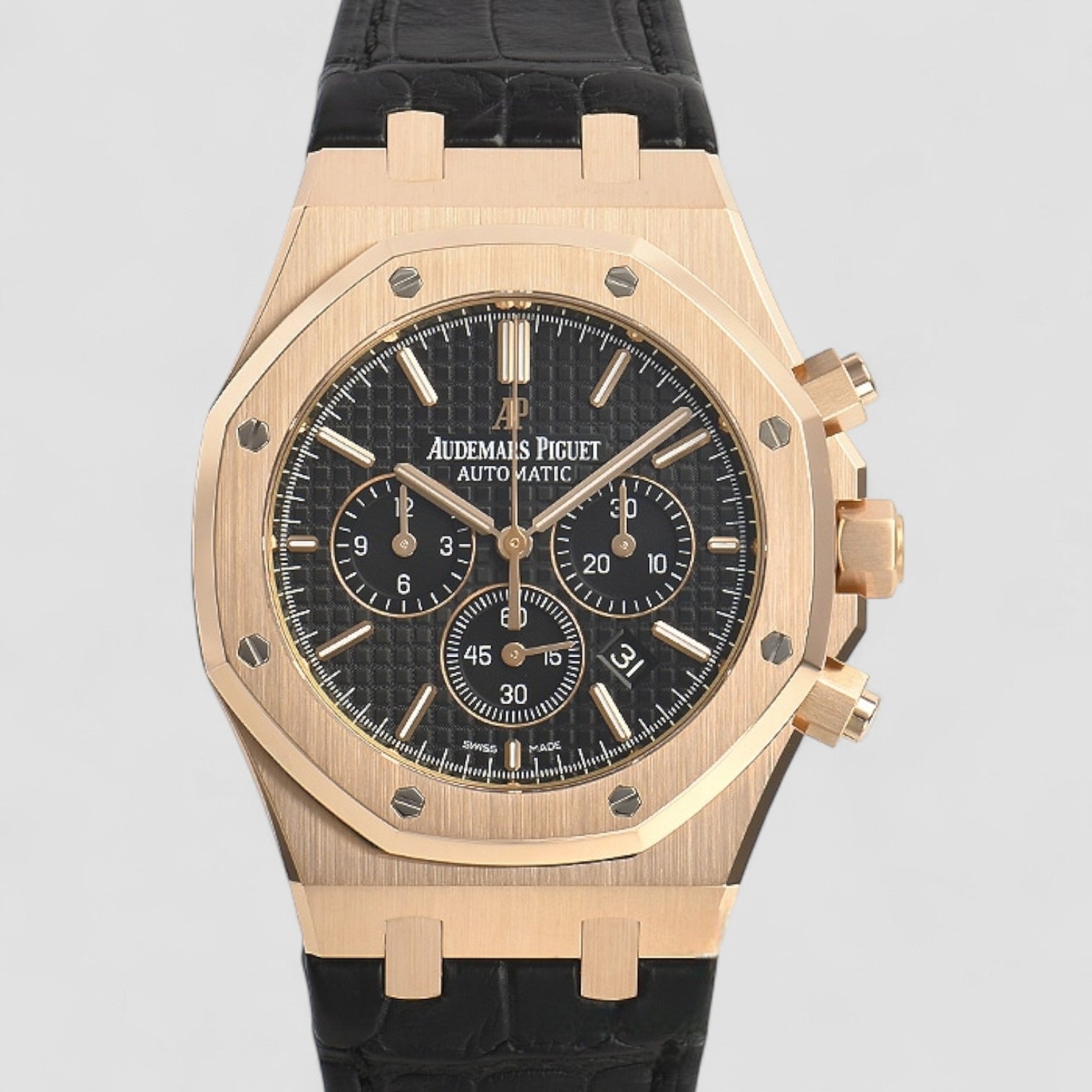 Royal Oak Chronograph Black Dial / Black Strap