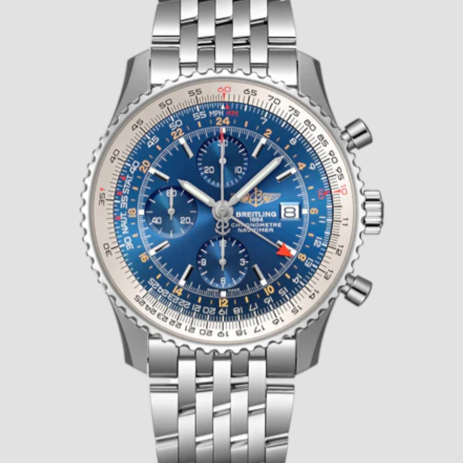 Navitimer Chronograph GMT 46 Steel Bracelet Watch