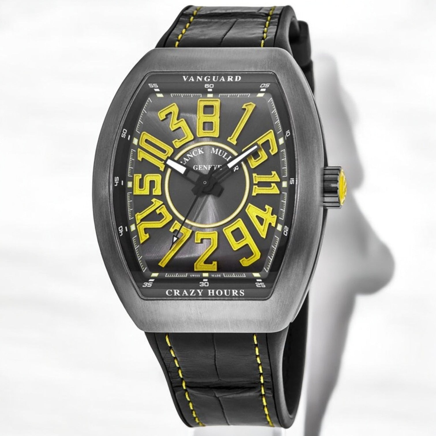 Franck Muller Vanguard Crazy Hours Yellow Titanium V 45 CH TT BR JA