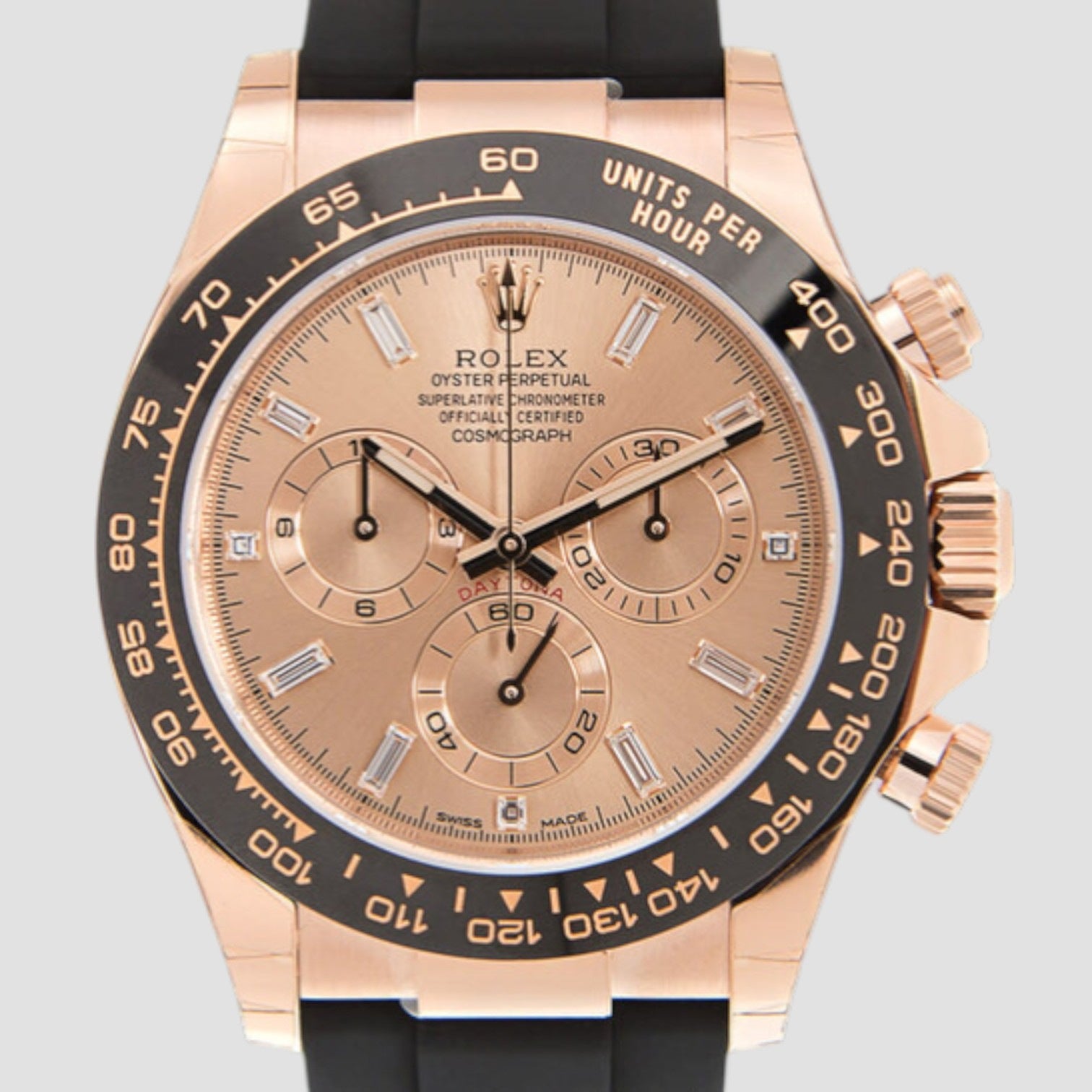 Cosmograph Daytona Pink Diamond Dial Chronograph Automatic 18 ct Everose Gold Men's Watch