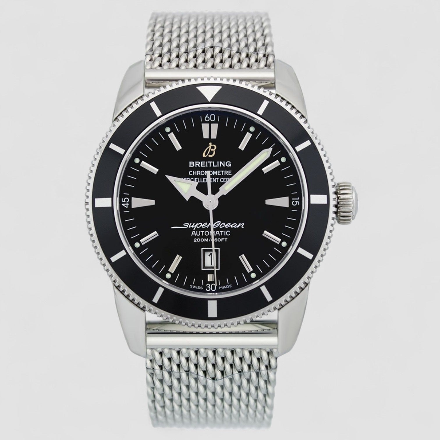 Superocean Heritage Automatic Chronometer Black Dial Men's Watch