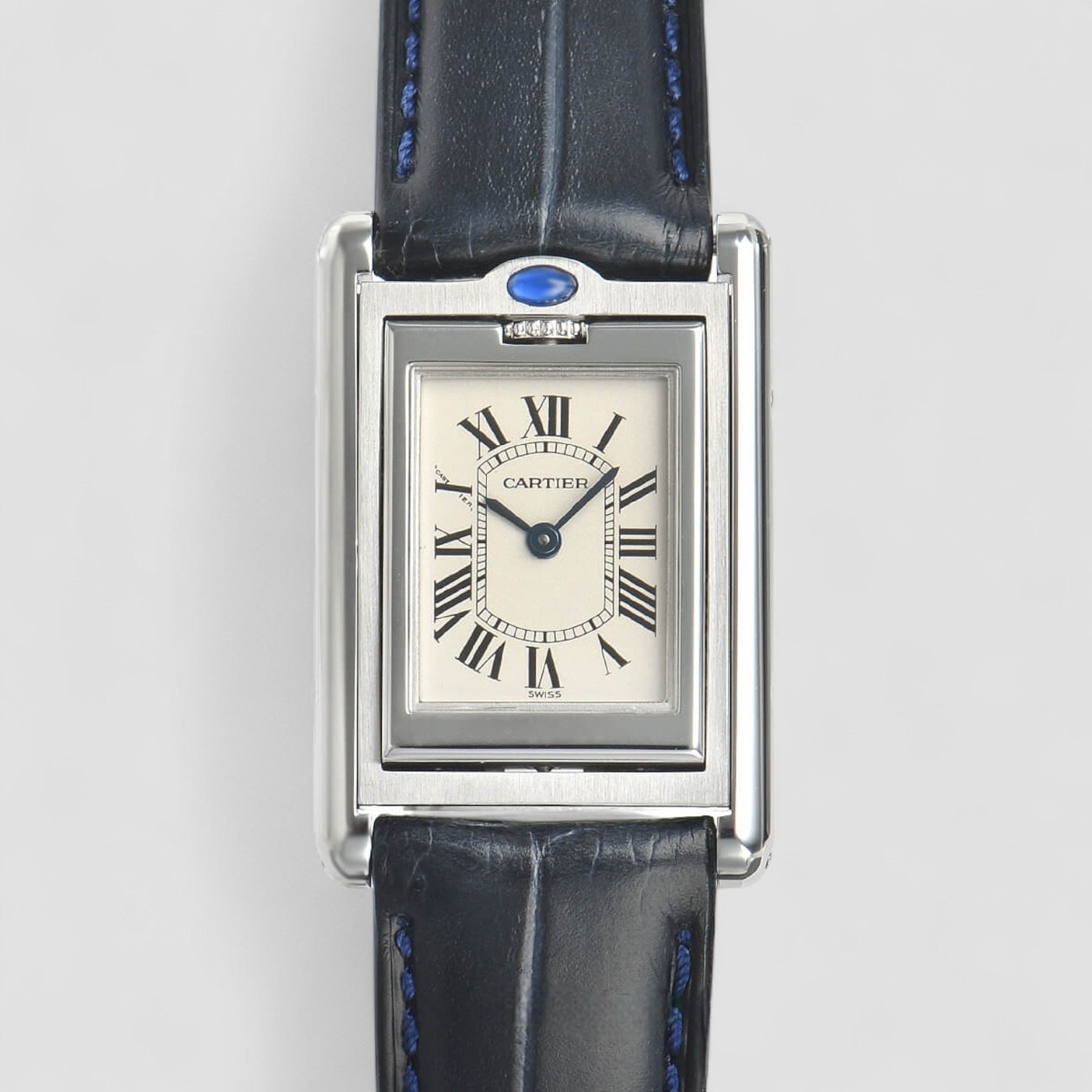 Tank Basculante Quartz Silver Dial Ladies Watch