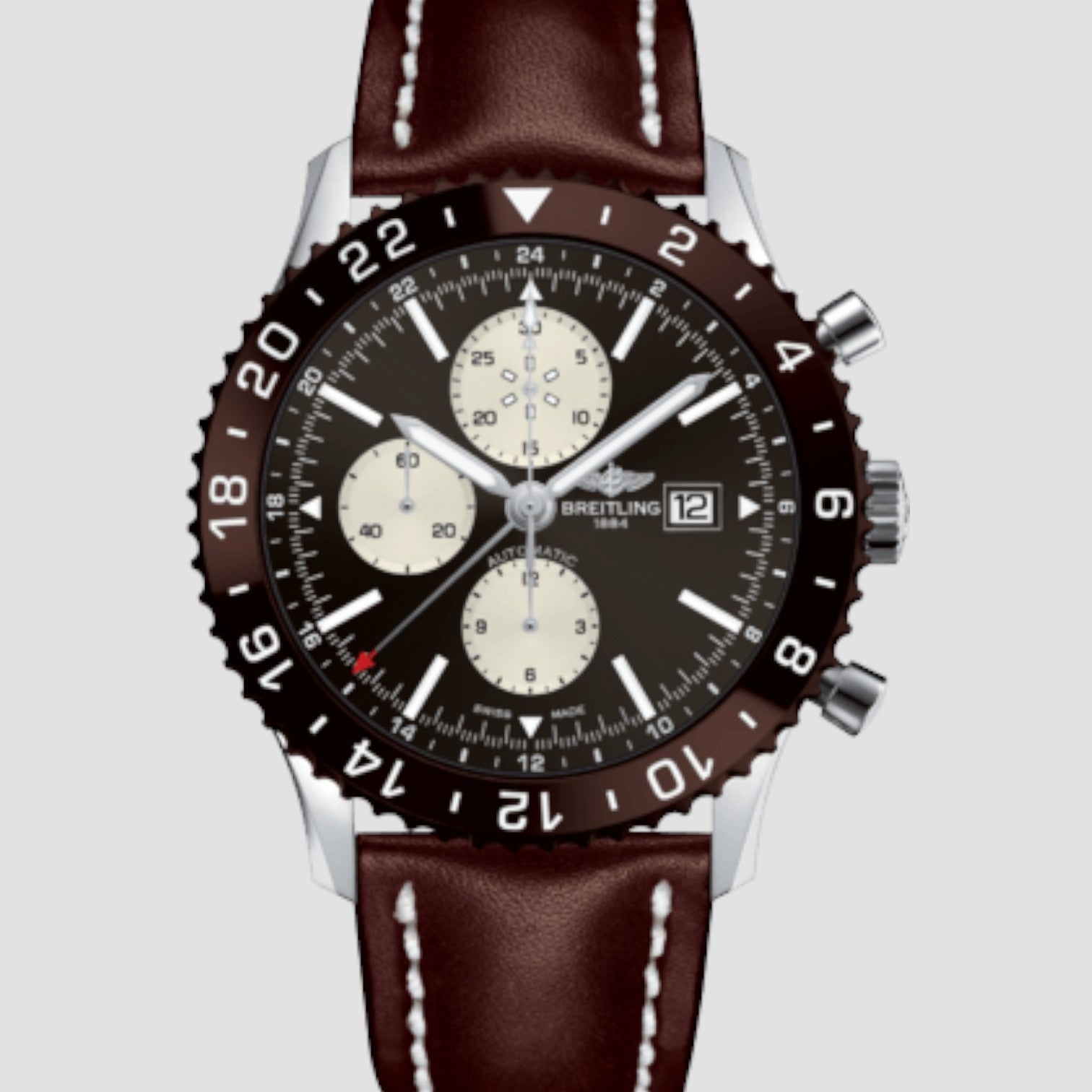 Chronoliner Bronze Dial Brown Leather Men's Watch