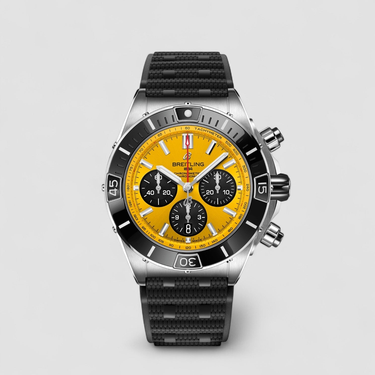 Super Chronomat B01 44 Stainless Steel / Yellow / Rubber