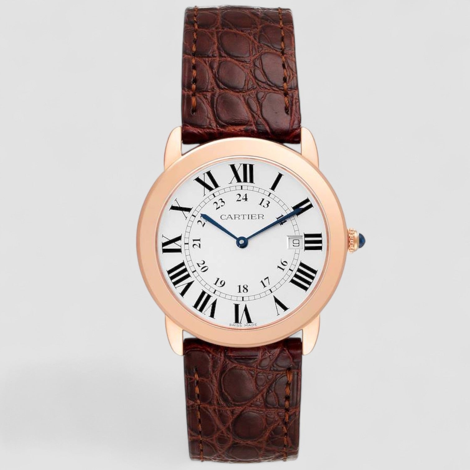 Ronde Solo Large Rose Gold Steel Mens Watch