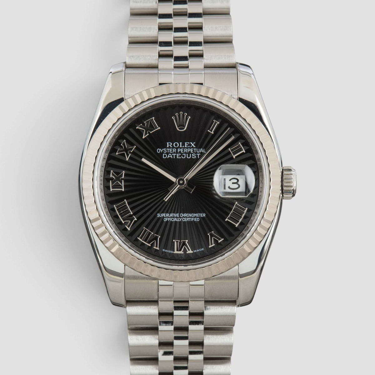 Datejust 36 Black Sunbeam Dial