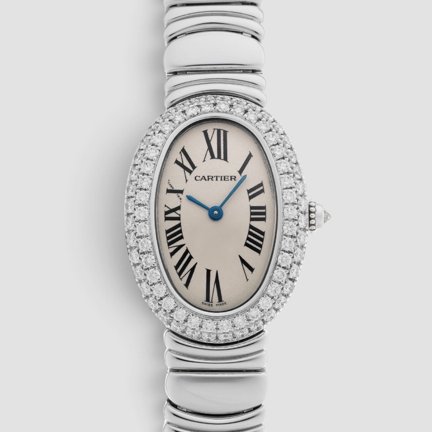 Baignoire 31 x 22.5mm 18K White Gold Diamond Dial & Bracelet