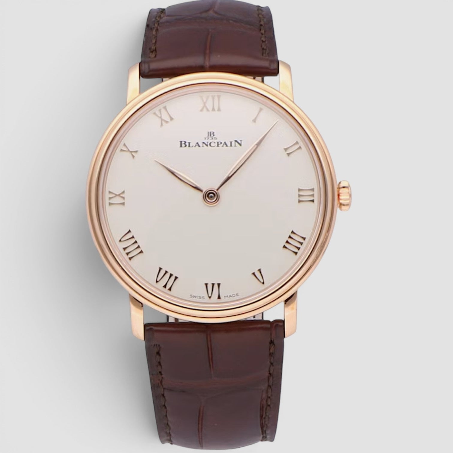 Villeret Ultra-Slim 40mm Rose Gold Silver Dial