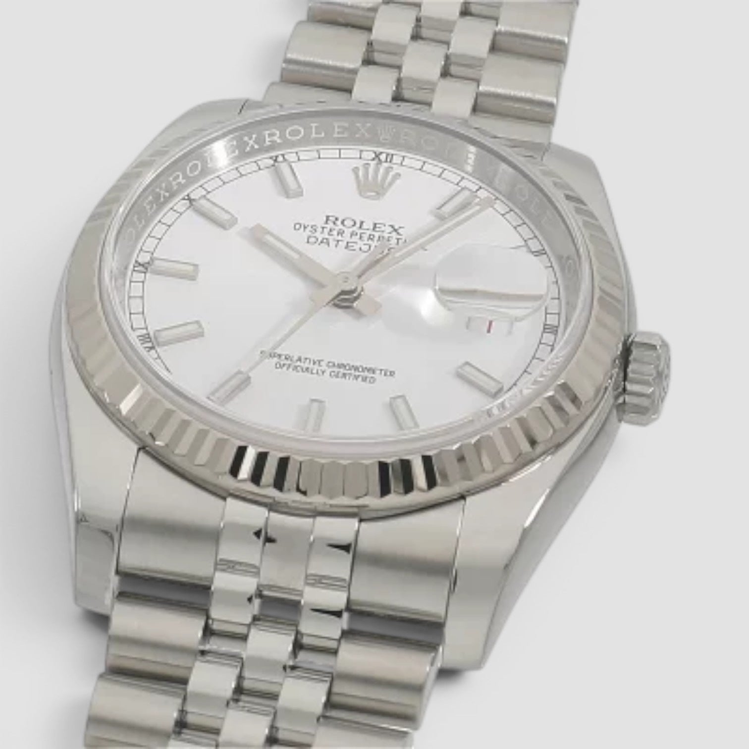 Datejust 36 White Index on Jubilee Bracelet