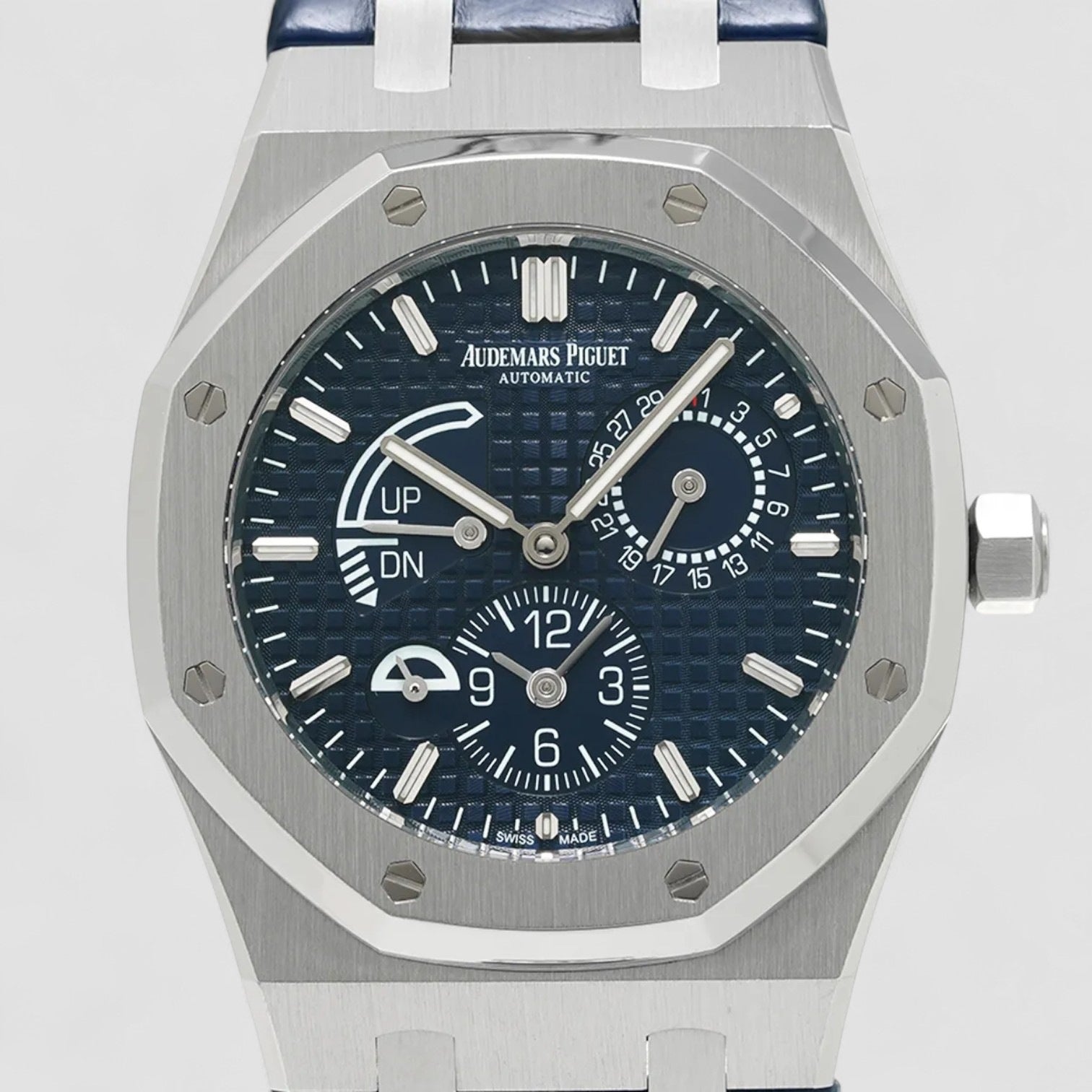 Royal Oak Dual Time SS / SS Blue Dial + Rubber Strap