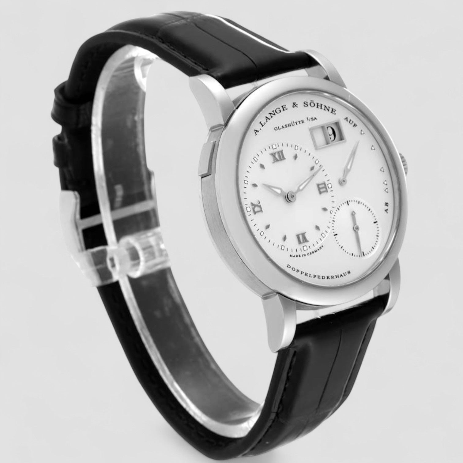 Lange 1 White Gold Silver Dial Mens Watch