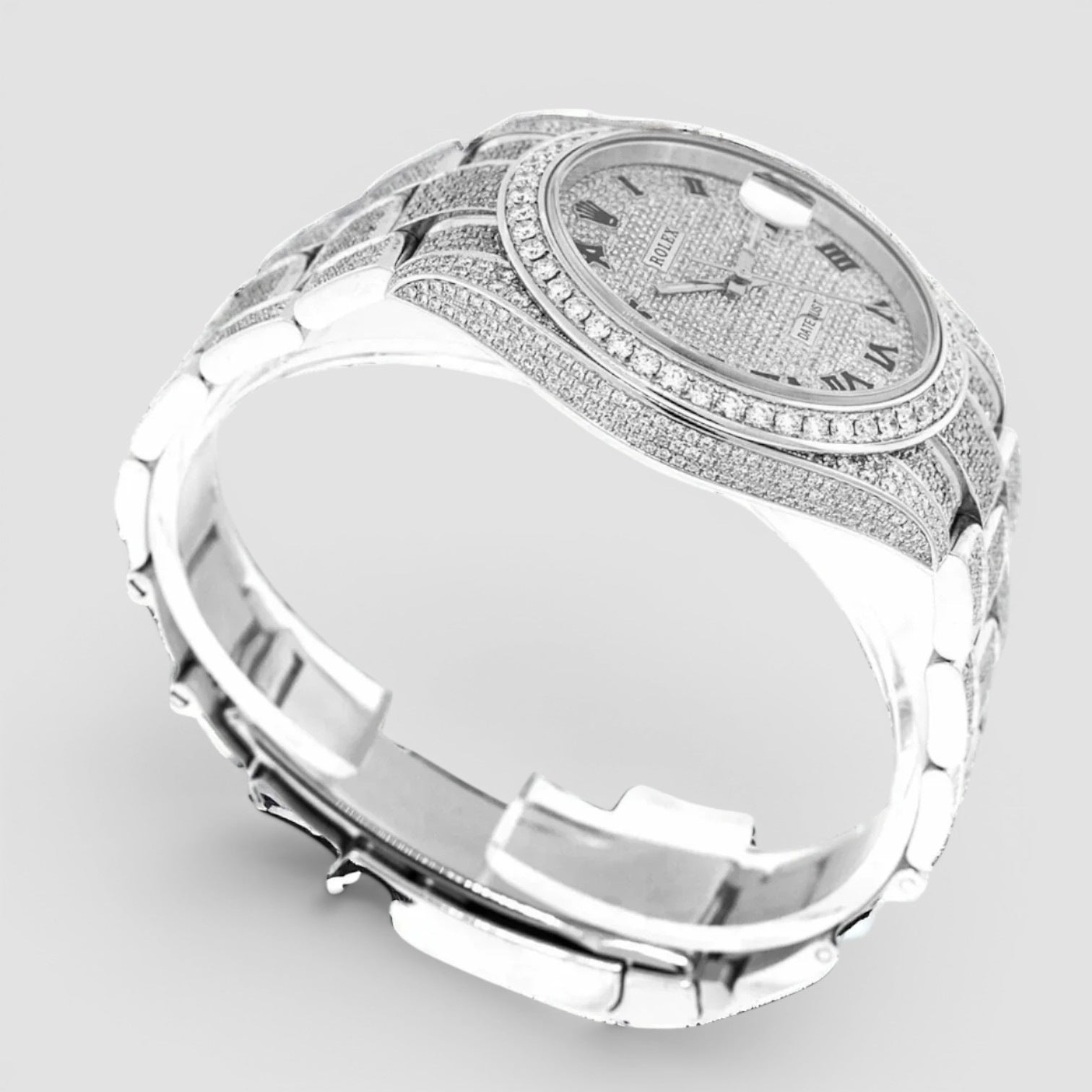Datejust 41 Roman Full Iced Out Diamond Set
