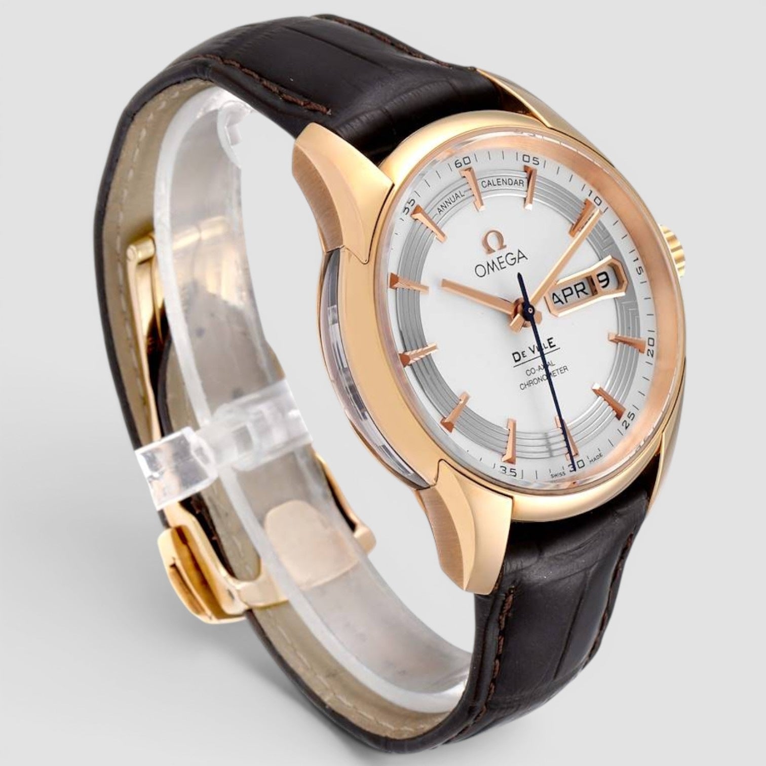 De Ville Hour Vision 41mm 18K Rose Gold Silver Dial