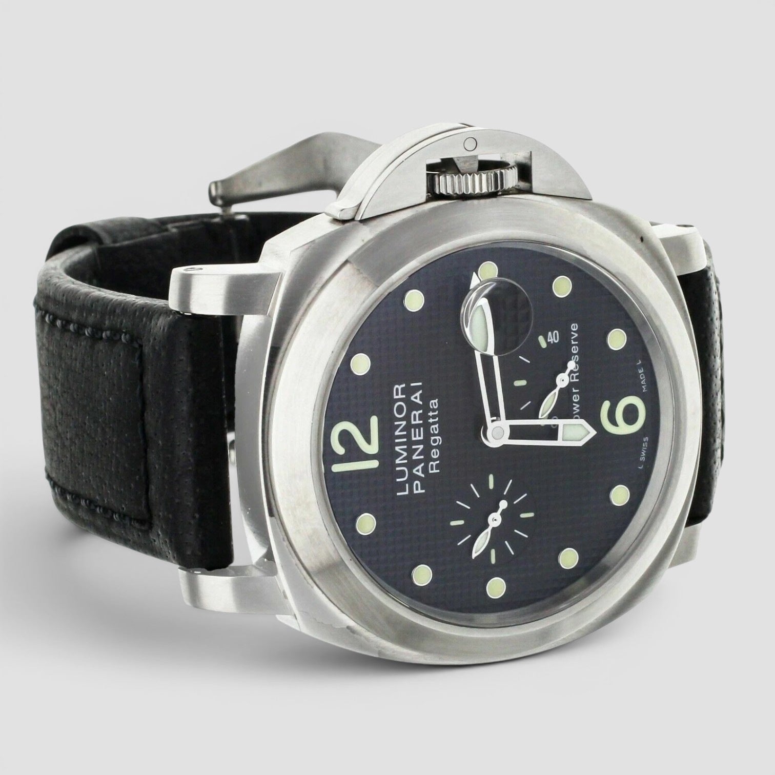LUMINOR REGATTA CLASSIC YACHT CHALLENGE HOBNAIL BLACK DIAL 44MM