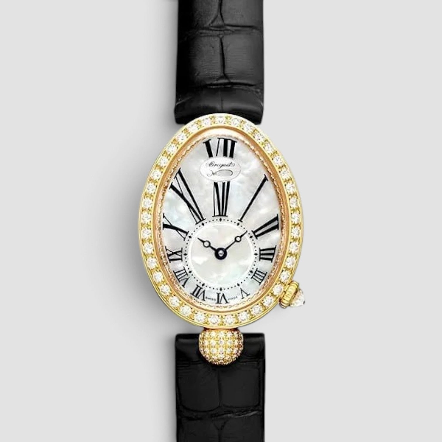 Reine de Naples Automatic 18K Yellow Gold Diamond Mother-of-Pearl Dial