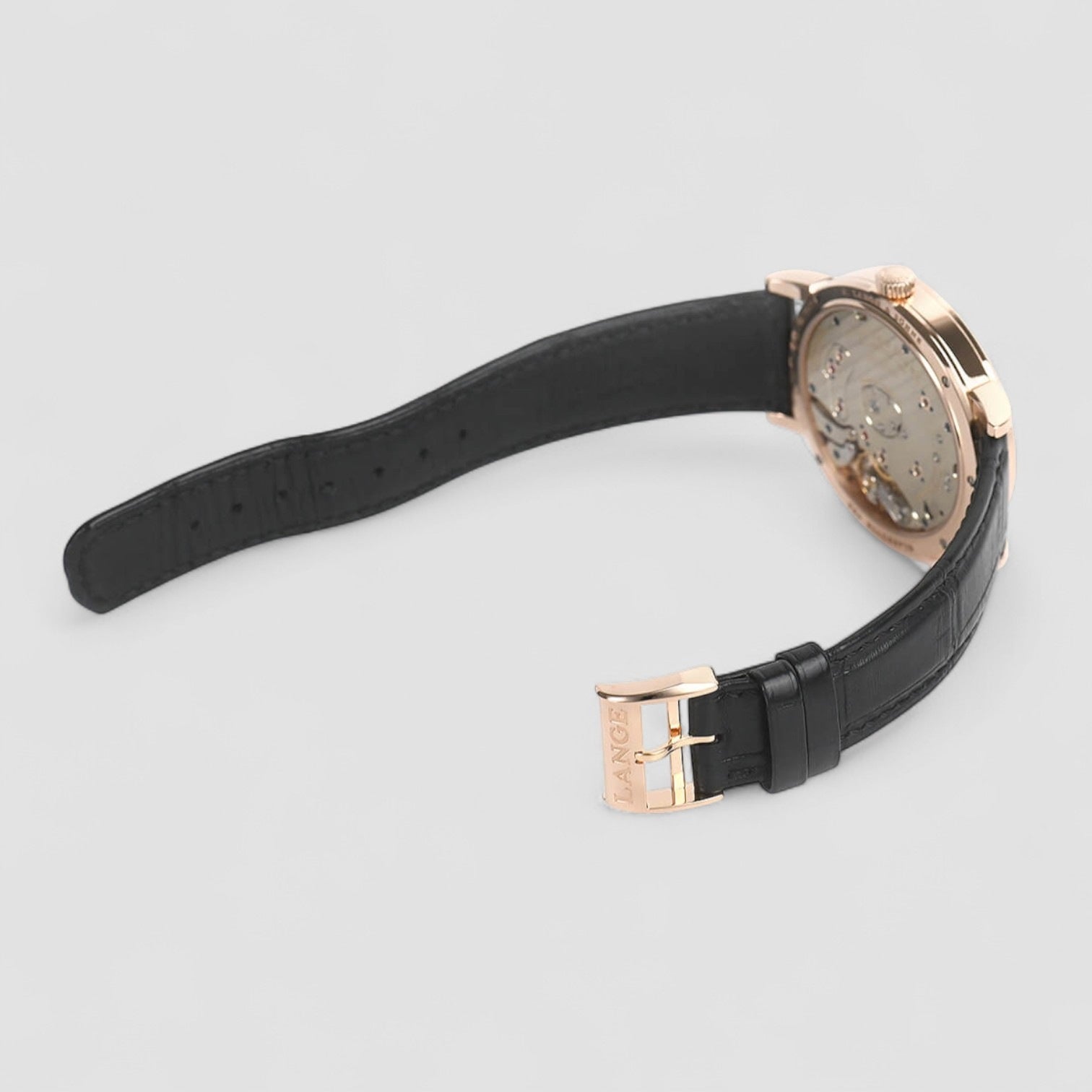 Grande Lange 1 Moon 18K Rose Gold Silver Dial