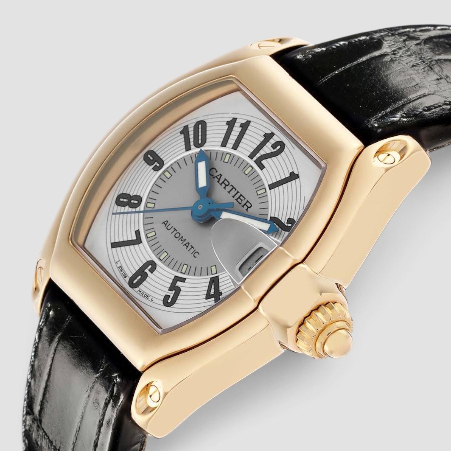Roadster 38 x 44mm 18K Yellow Gold Silver Dial