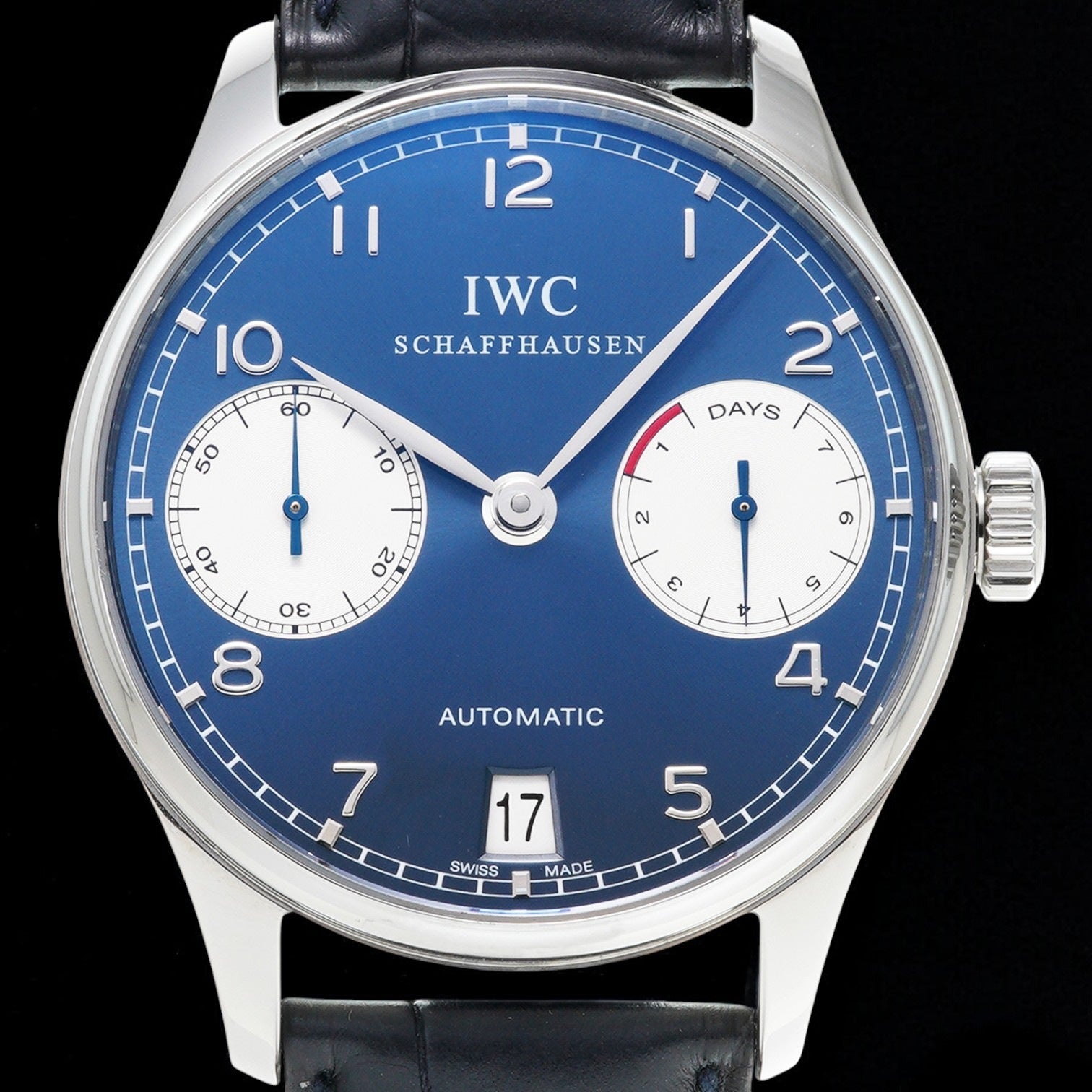 Portuguese 7 Day Automatic Laureus Edition Blue Dial SS 42MM