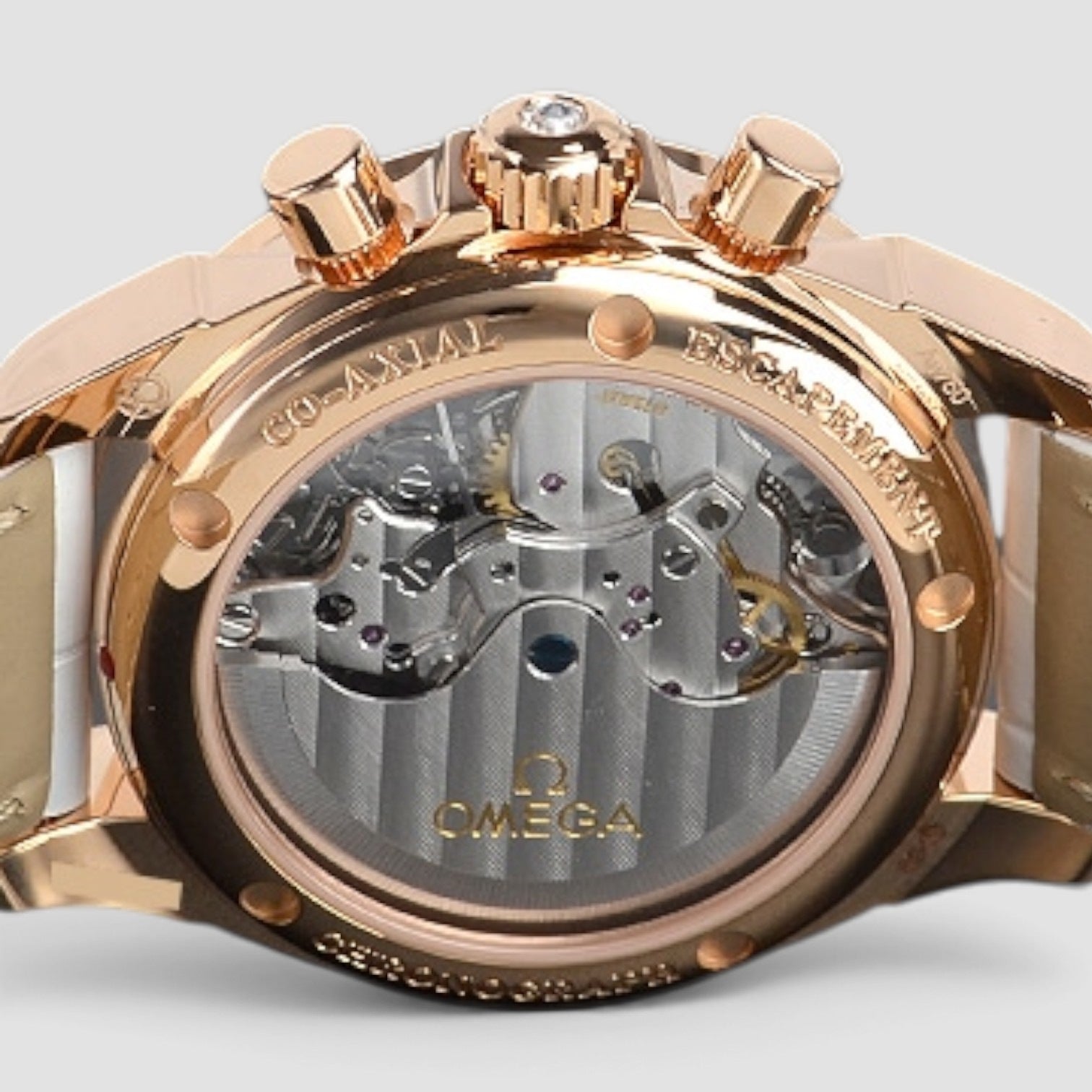 De Ville Co-Axial Chronograph 35mm Rose Gold Diamond Mother-of-Pearl Dial