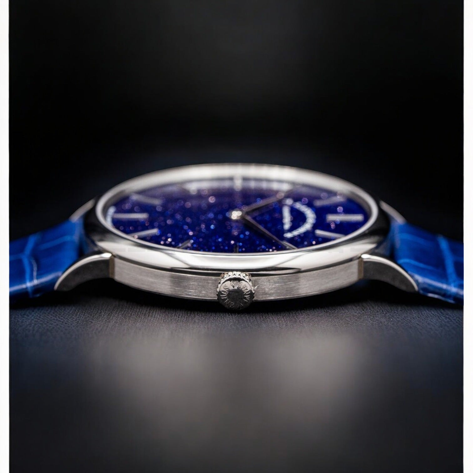 Saxonia Thin Manual Wind Blue Gold-Flux Dial