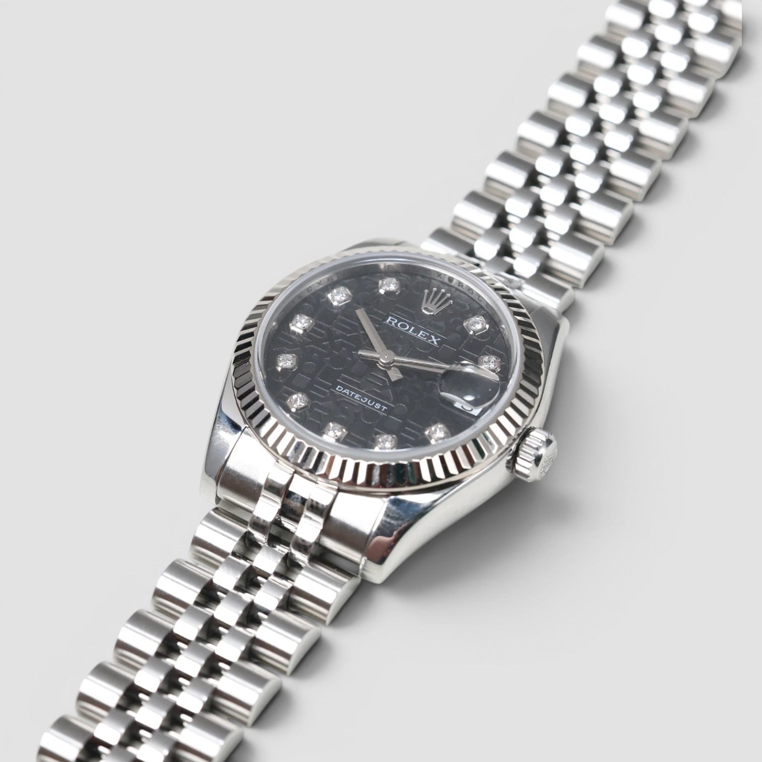 Datejust 31mm Black computer diamond dial jubilee