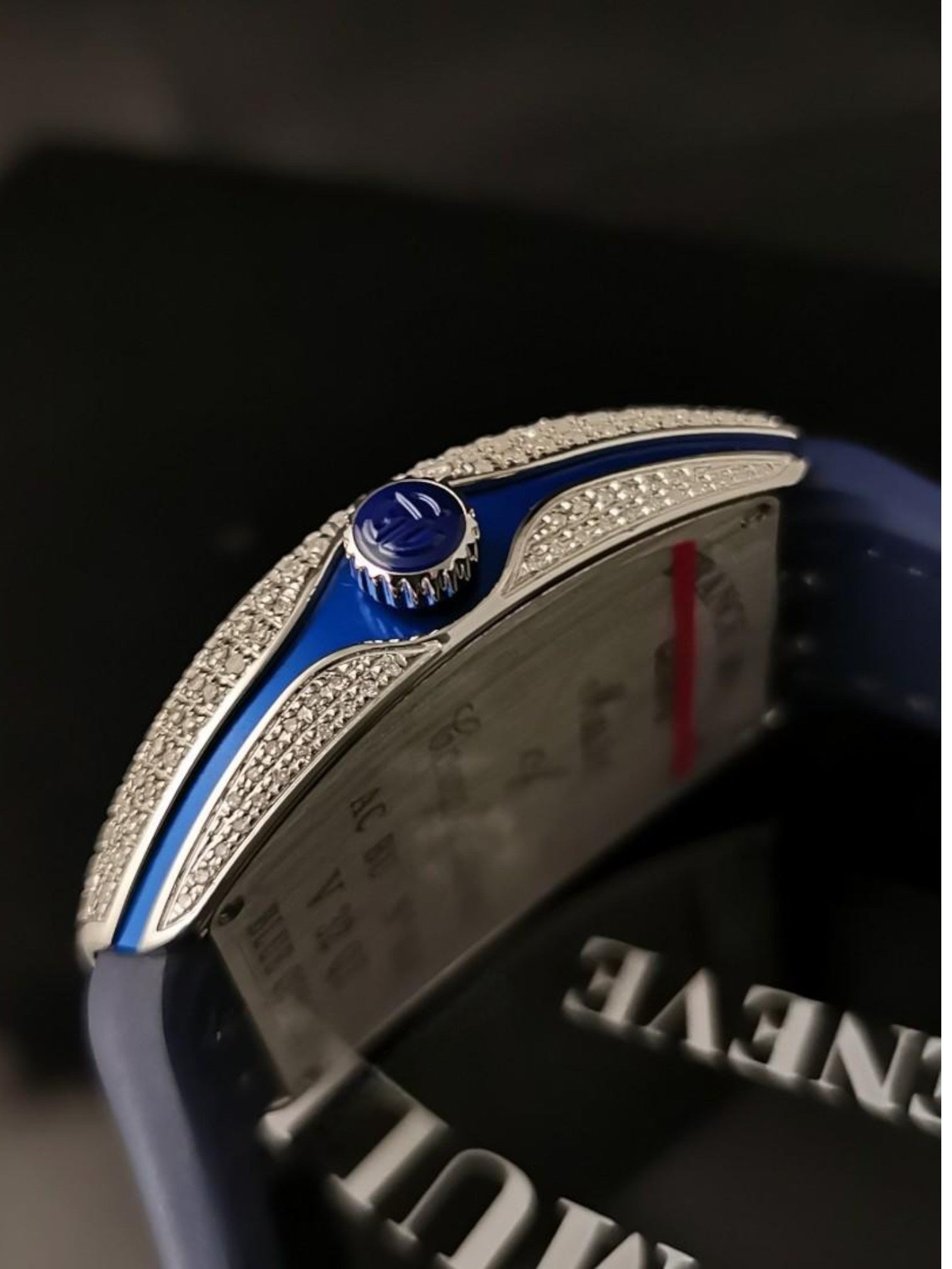 Vanguard Lady V32 Blue Concept After Set Diamond with Blue Sun-Stamped Dial