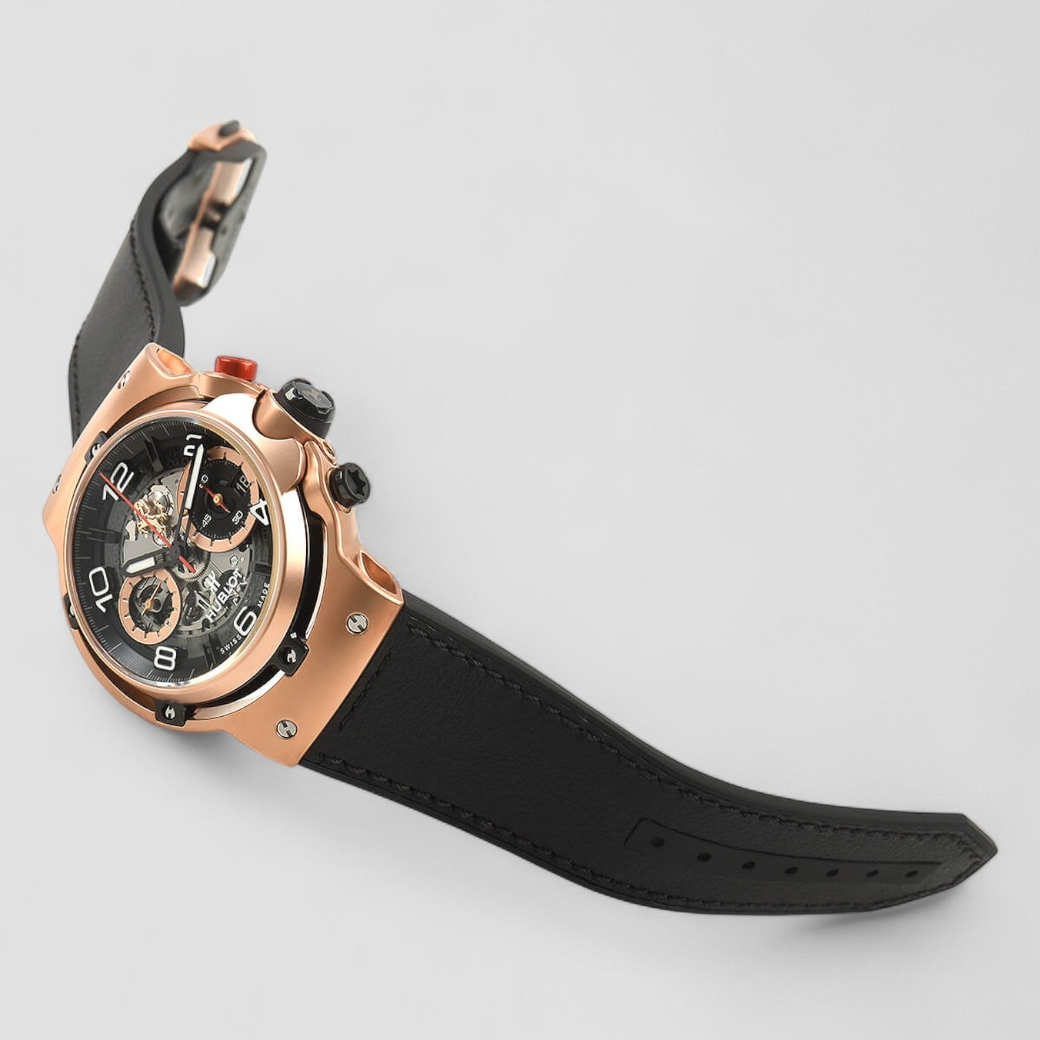 Classic Fusion Ferrari GT KingGold Chronograph Automatic Black Skeletal Dial Men's Watch