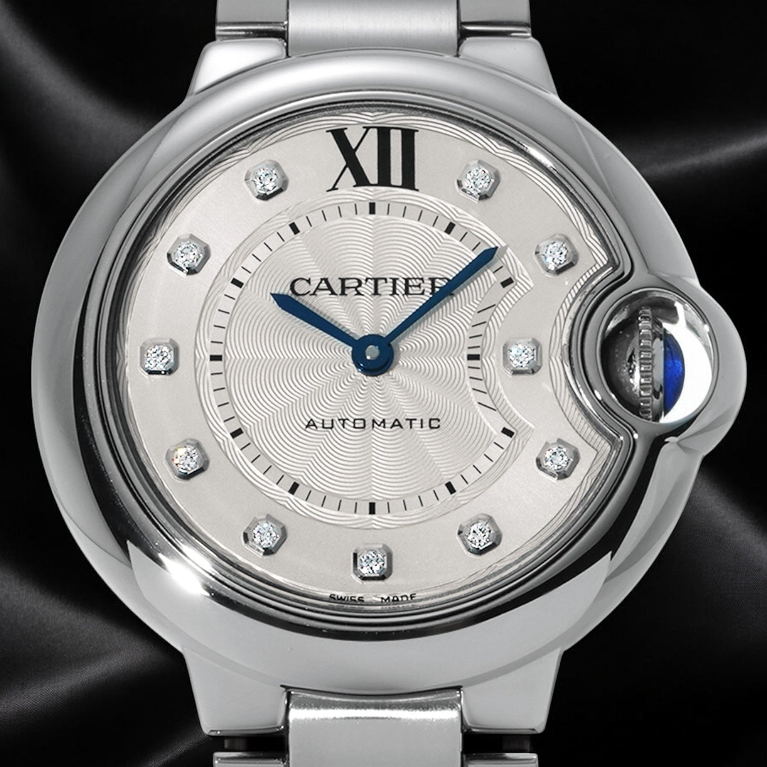 33 Mm Midsize Diamonds Automatic Ballon Bleu