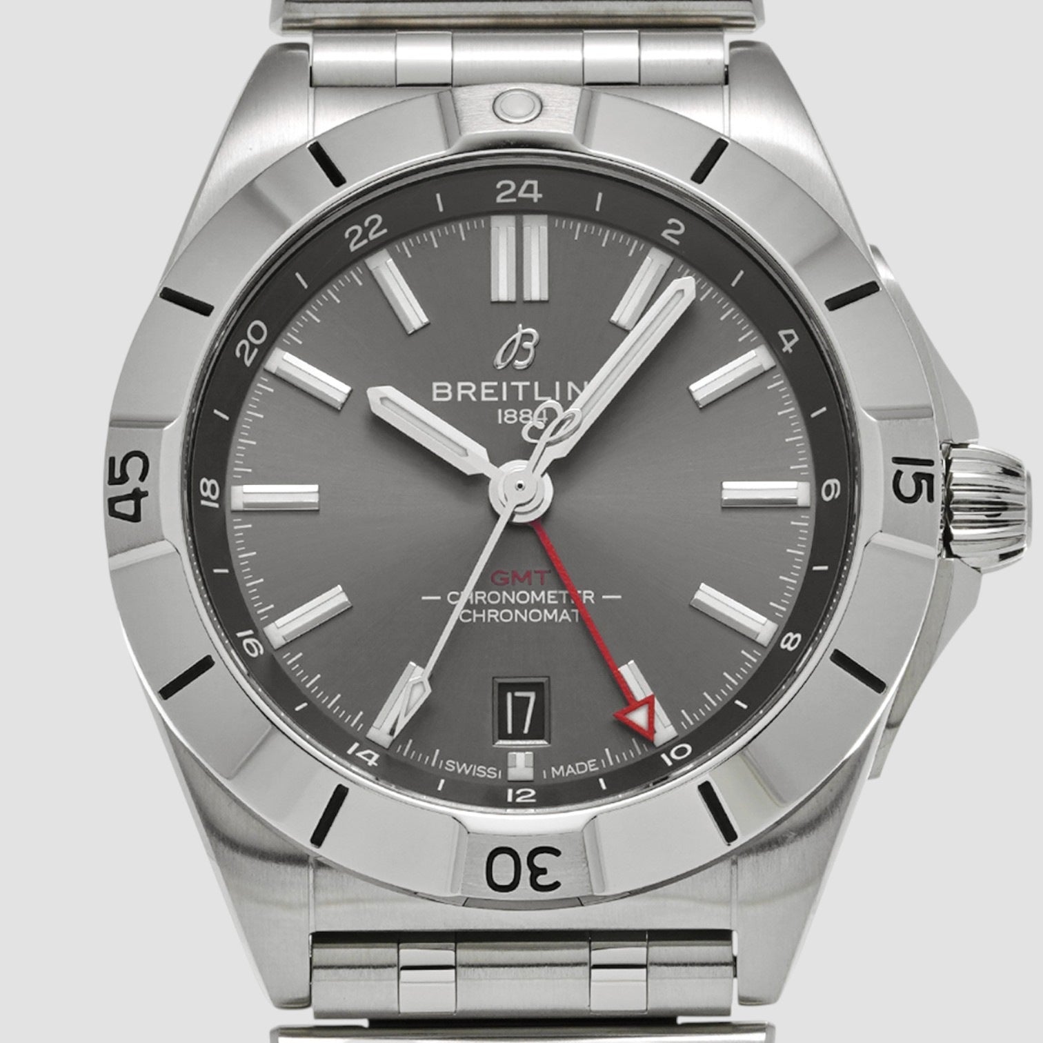 Chronomat GMT 40 Automatic Chronometer Grey Dial Men's Watch