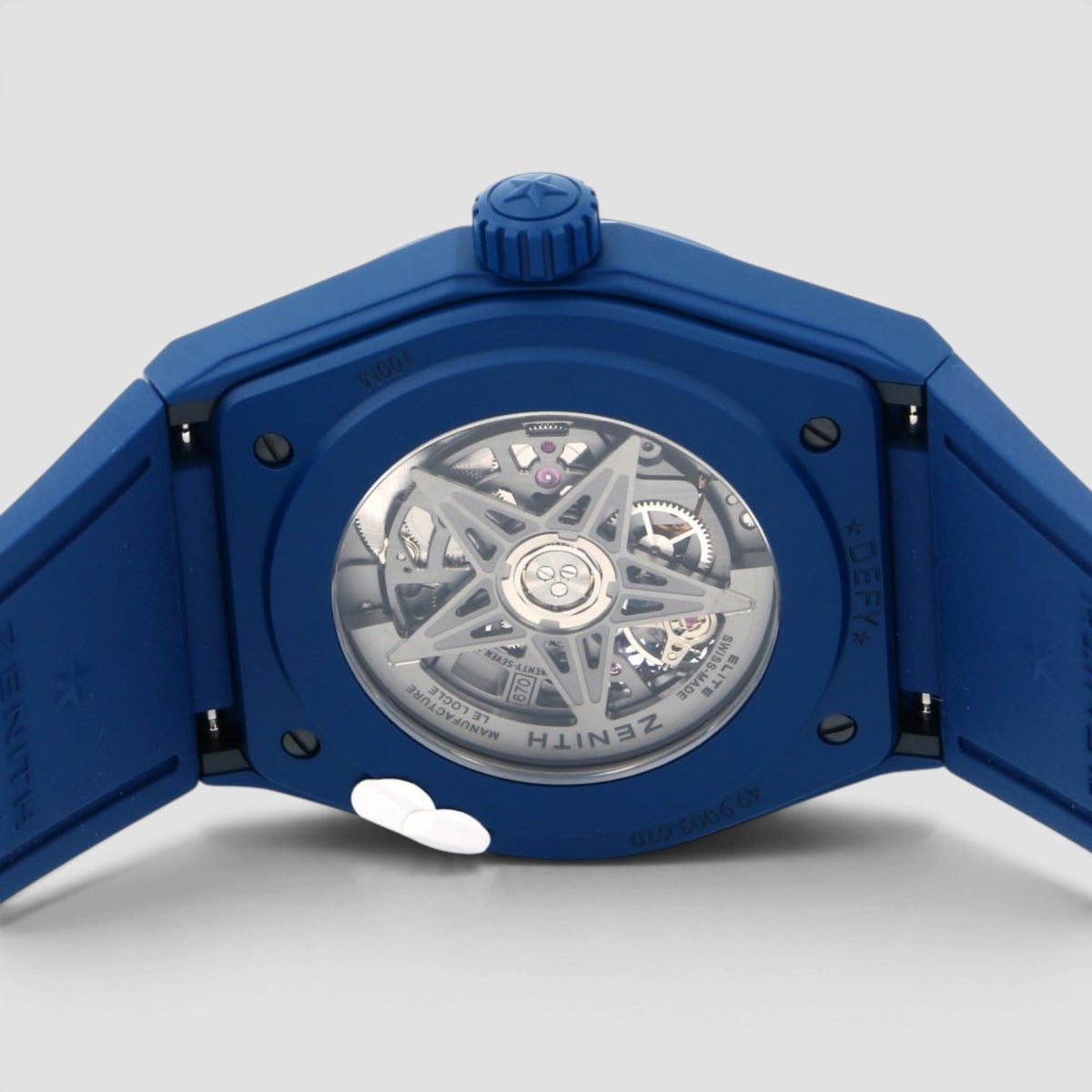 Defy Classic Blue Skeleton Dial Ceramic