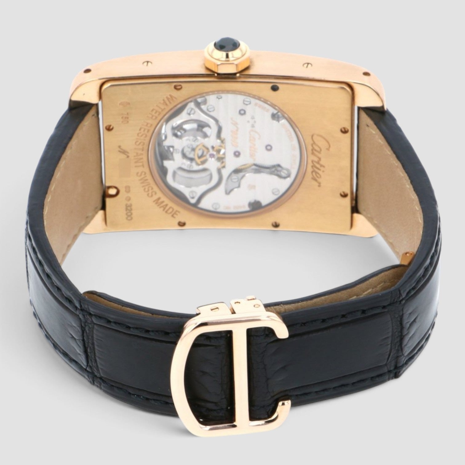 Tank Américaine Flying Tourbillon 36 x 52mm 18K Rose Gold Grey Dial