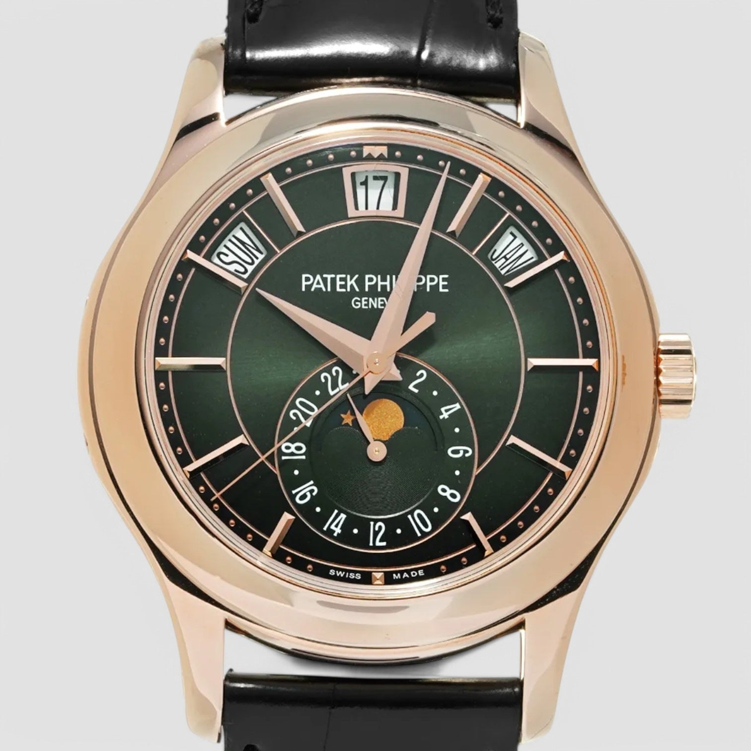 Annual Calendar 5205R Green Dial 18k Rose Gold