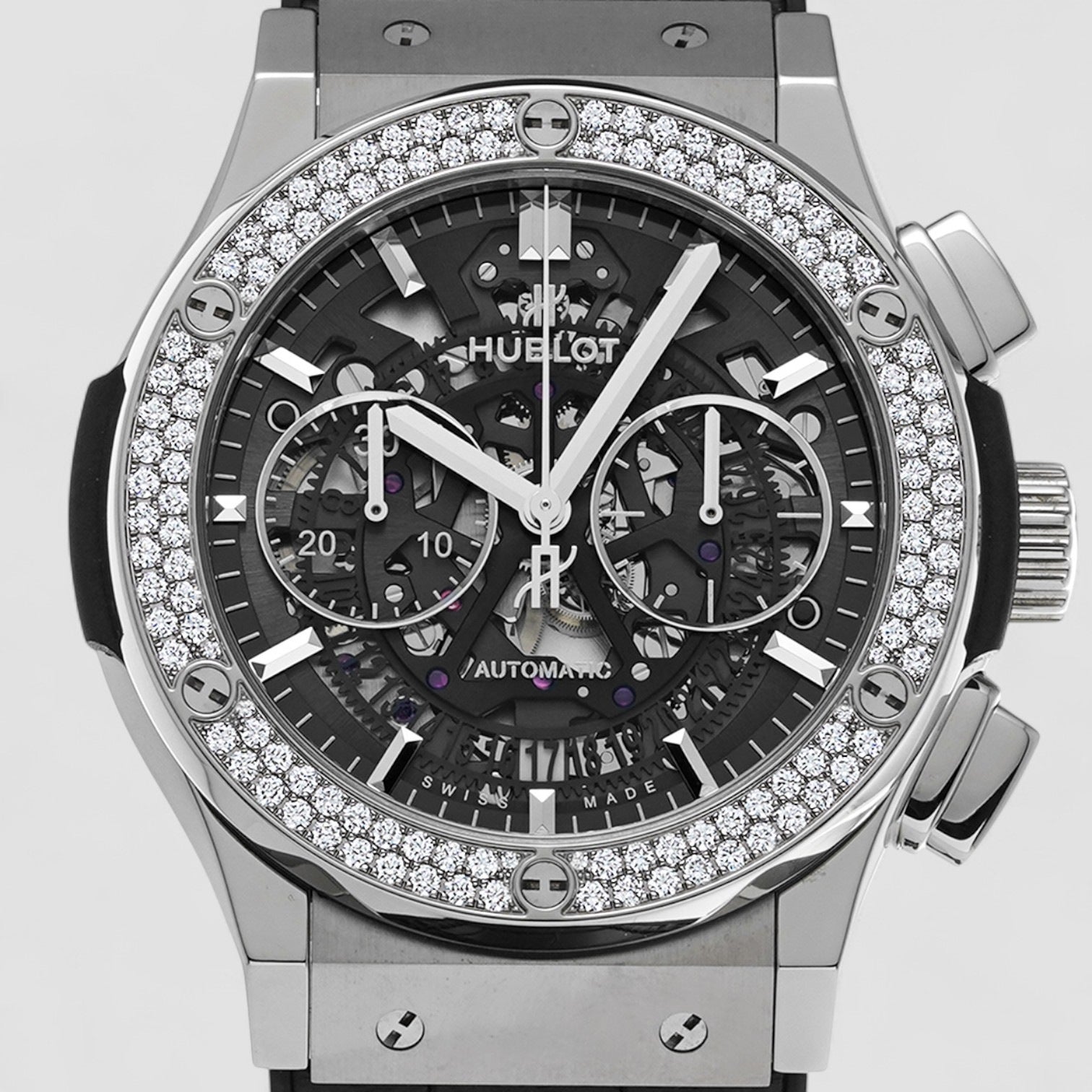 Classic Fusion Black Skeleton Dial Automatic Men's Chronograph Watch