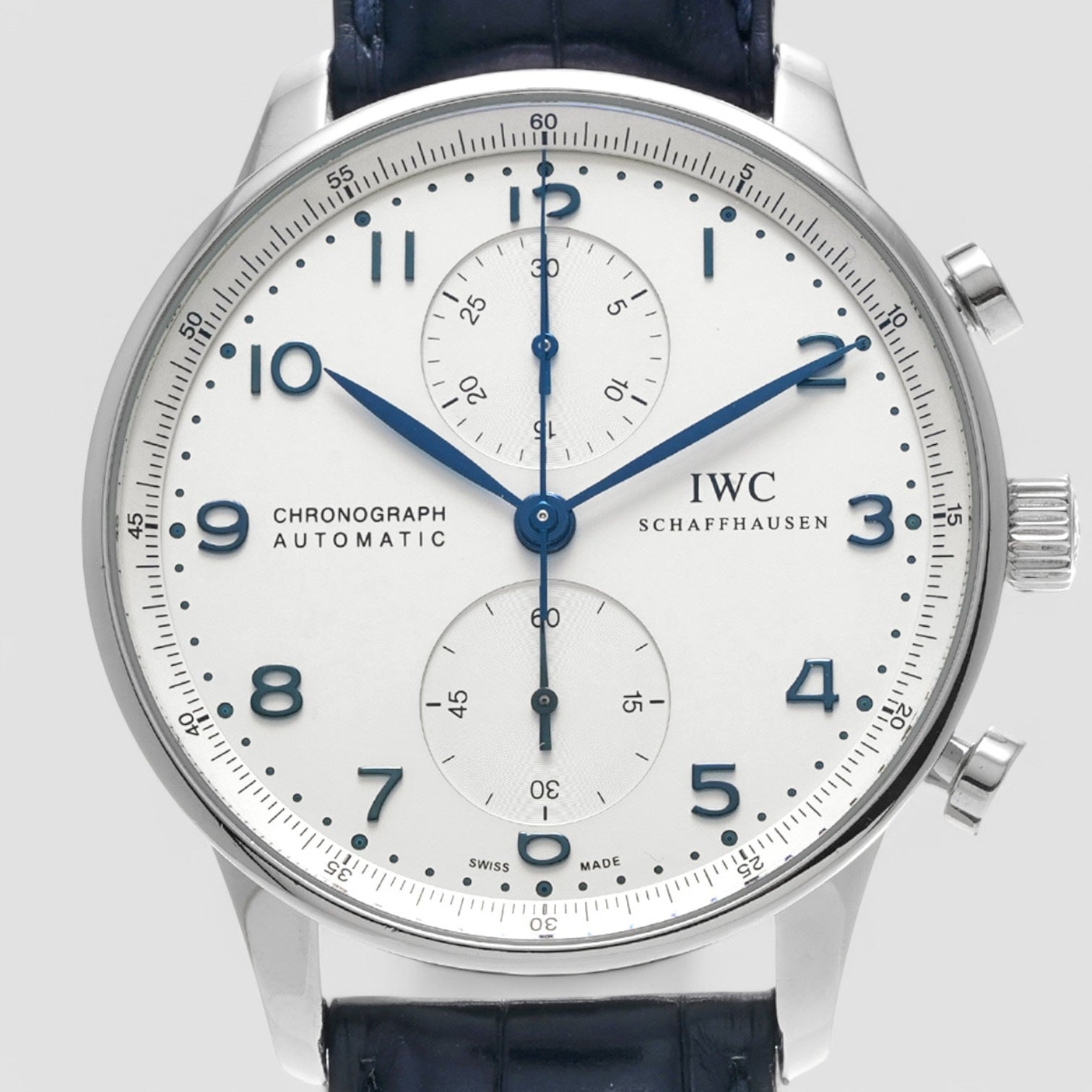 Portuguese Chronograph SS Silver Dial / Blue Numerals