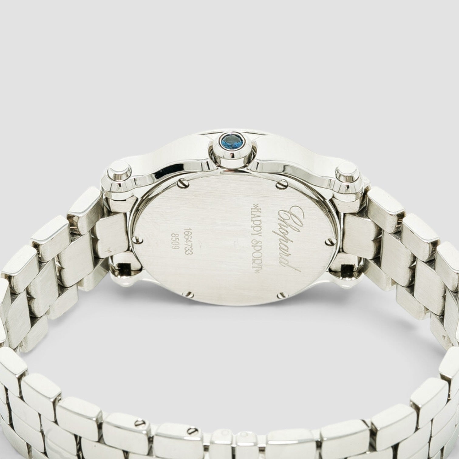 Happy Sport 30mm Stainless Steel Mother-of-Pearl Diamond Dial