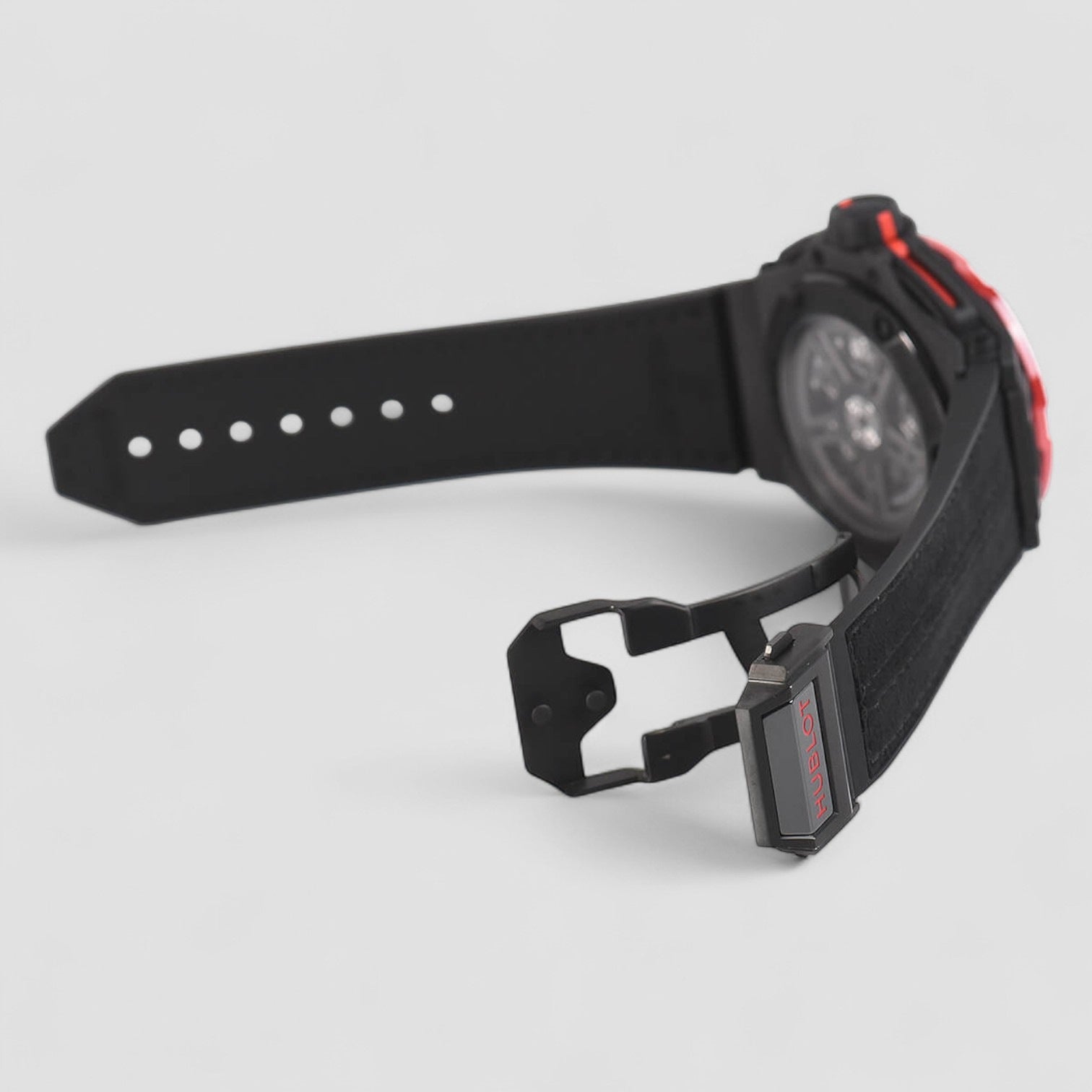 Big Bang Unico Ferrari Red Ceramic Chronograph Automatic Black Dial Men's Watch