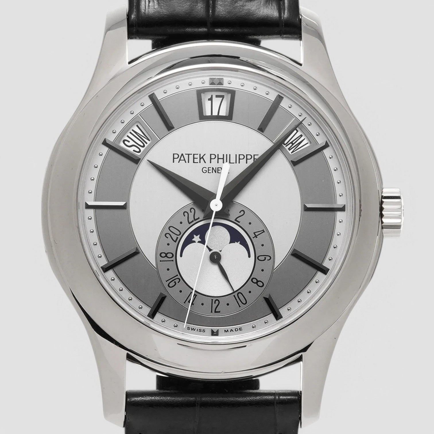 Annual Calendar 5205G 18K White Gold Silver Dial