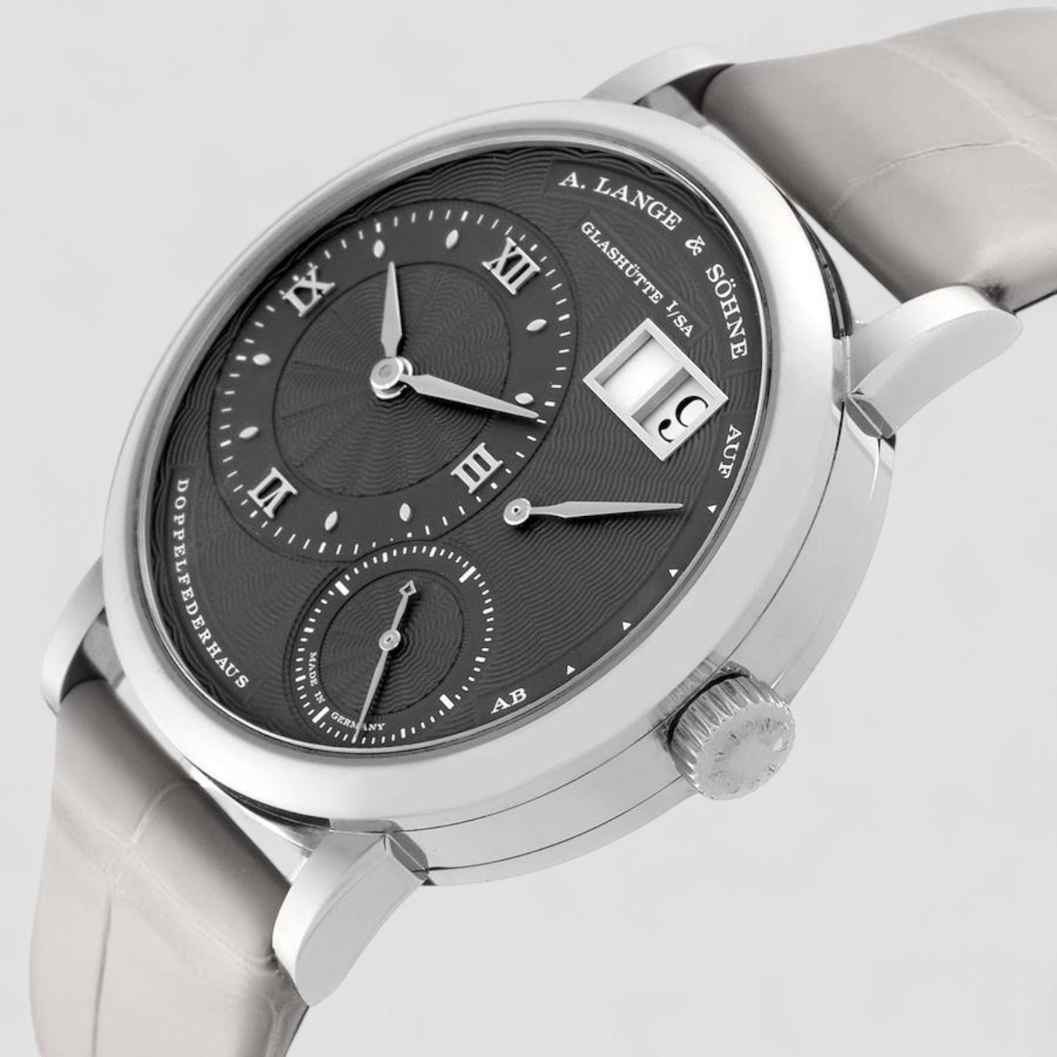 "Kleine" Little Lange 1 White Gold Gray Dial 36MM