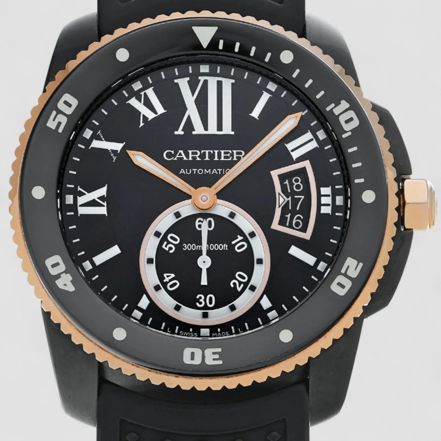Calibre De Cartier Diver Automatic SS / 18K Rose Gold